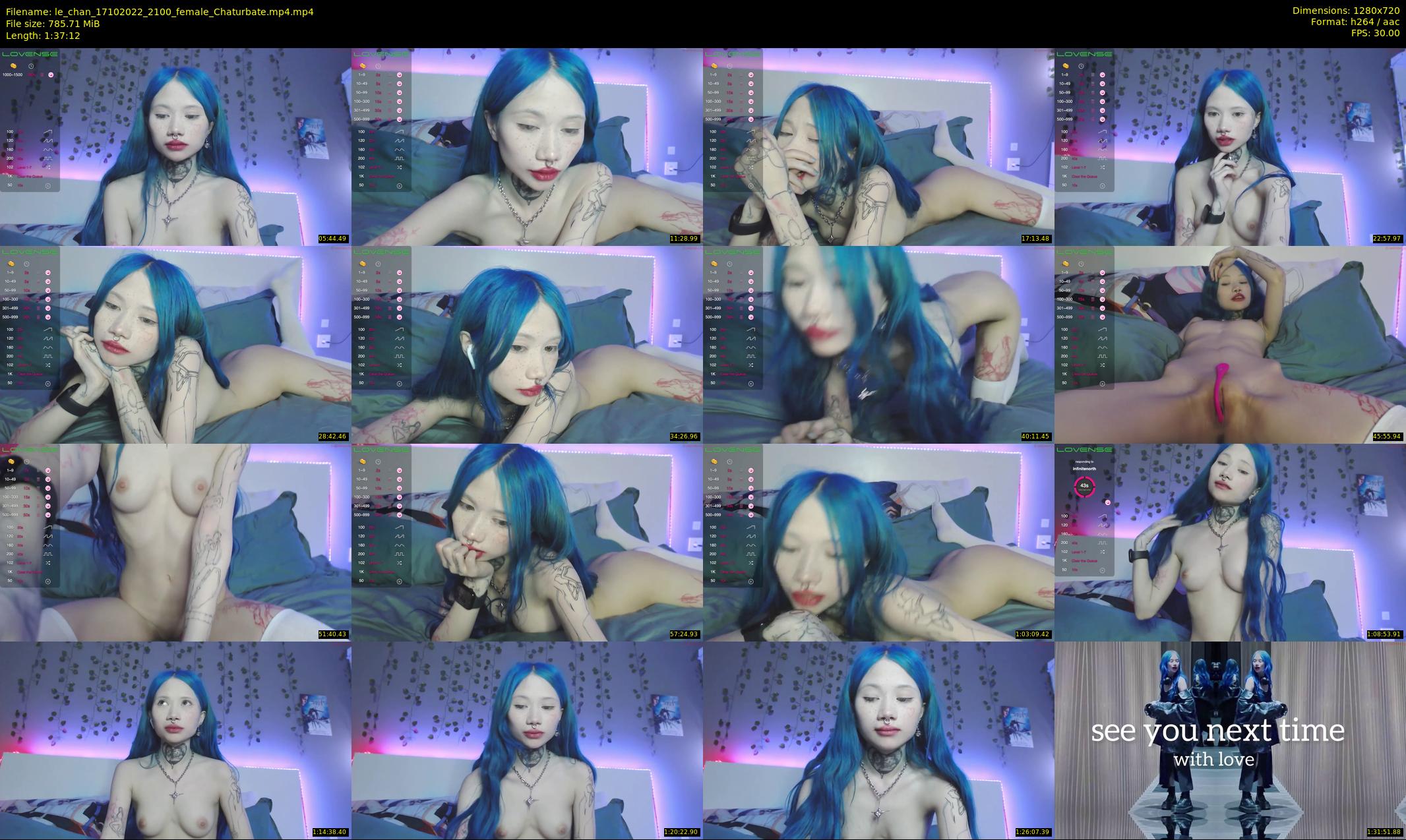 le_chan — 98 minute Chaturbate female cam show recording, 720p, Oct 17, 2022