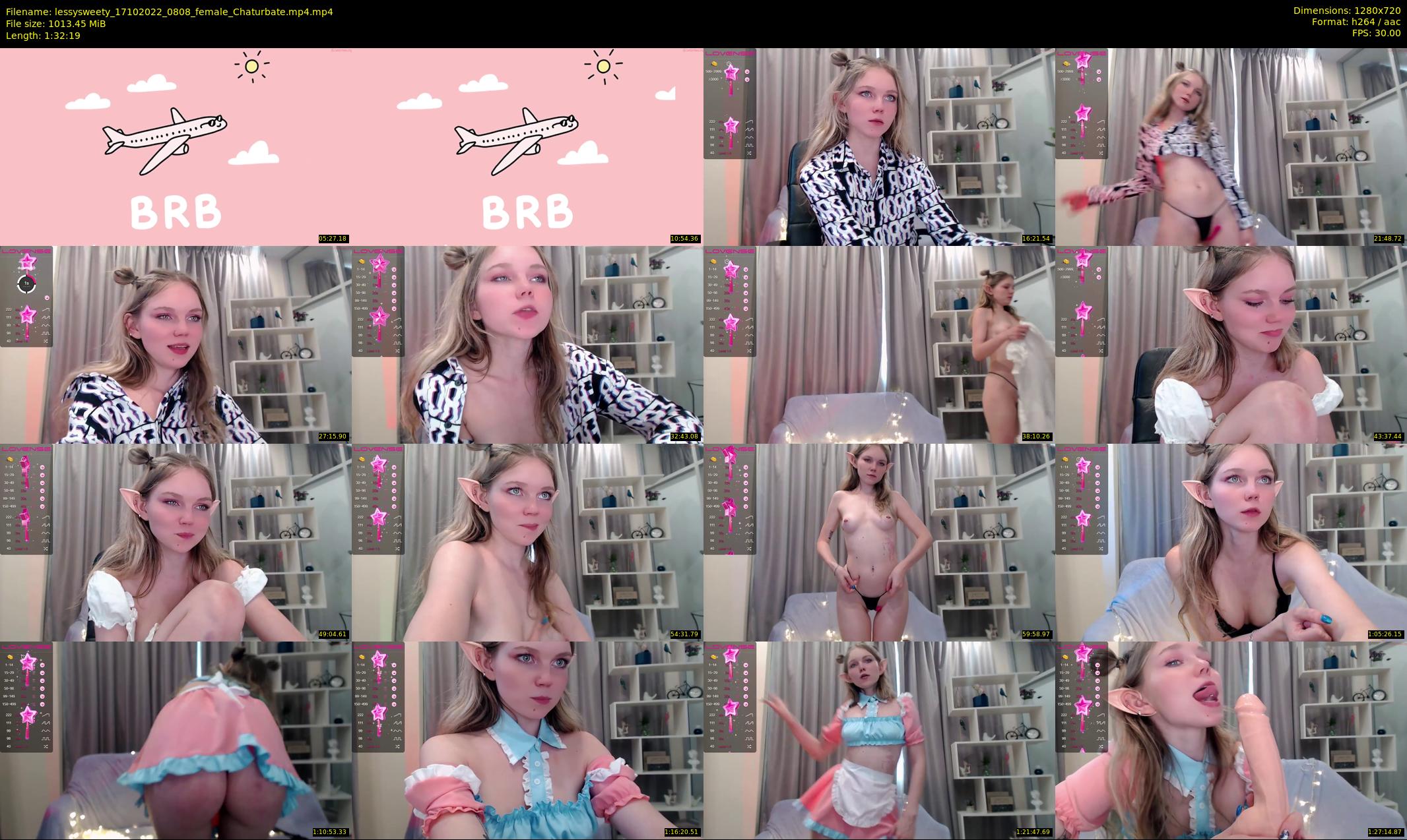 lessysweety — 93 minute Chaturbate female cam show recording, 720p, Oct 17, 2022
