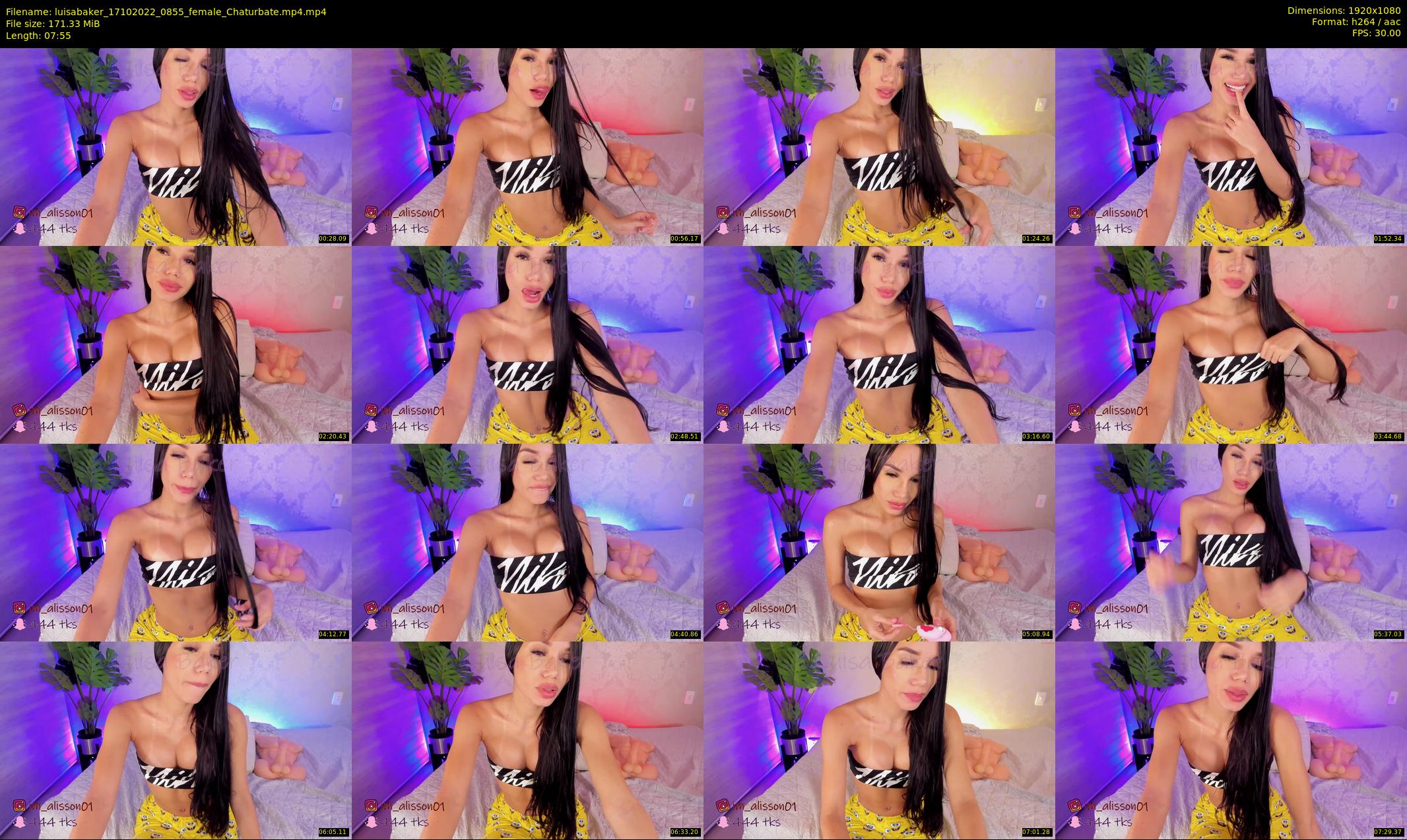 luisabaker — 8 minute Chaturbate female cam show recording, 1080p, Oct 17, 2022