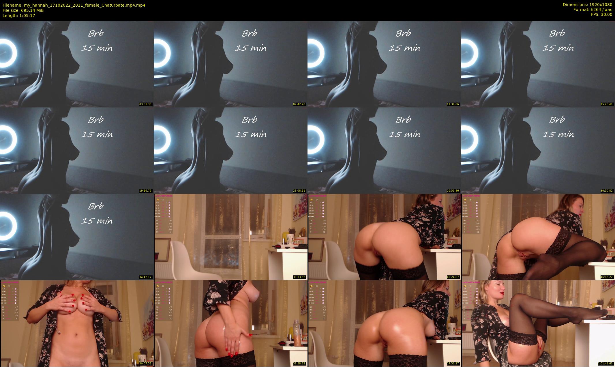 my_hannah — 66 minute Chaturbate female cam show recording, 1080p, Oct 17, 2022