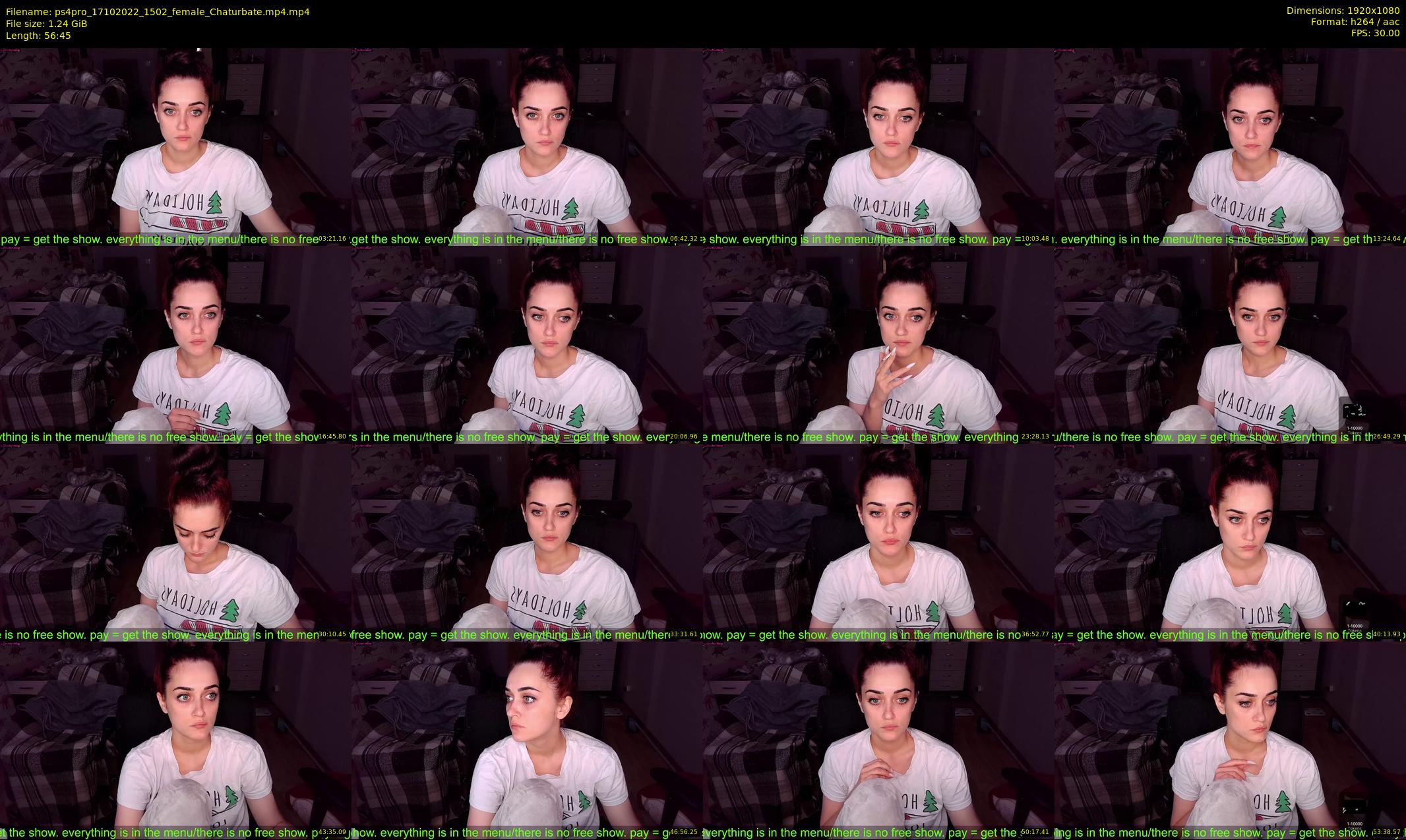 ps4pro — 57 minute Chaturbate female cam show recording, 1080p, Oct 17, 2022