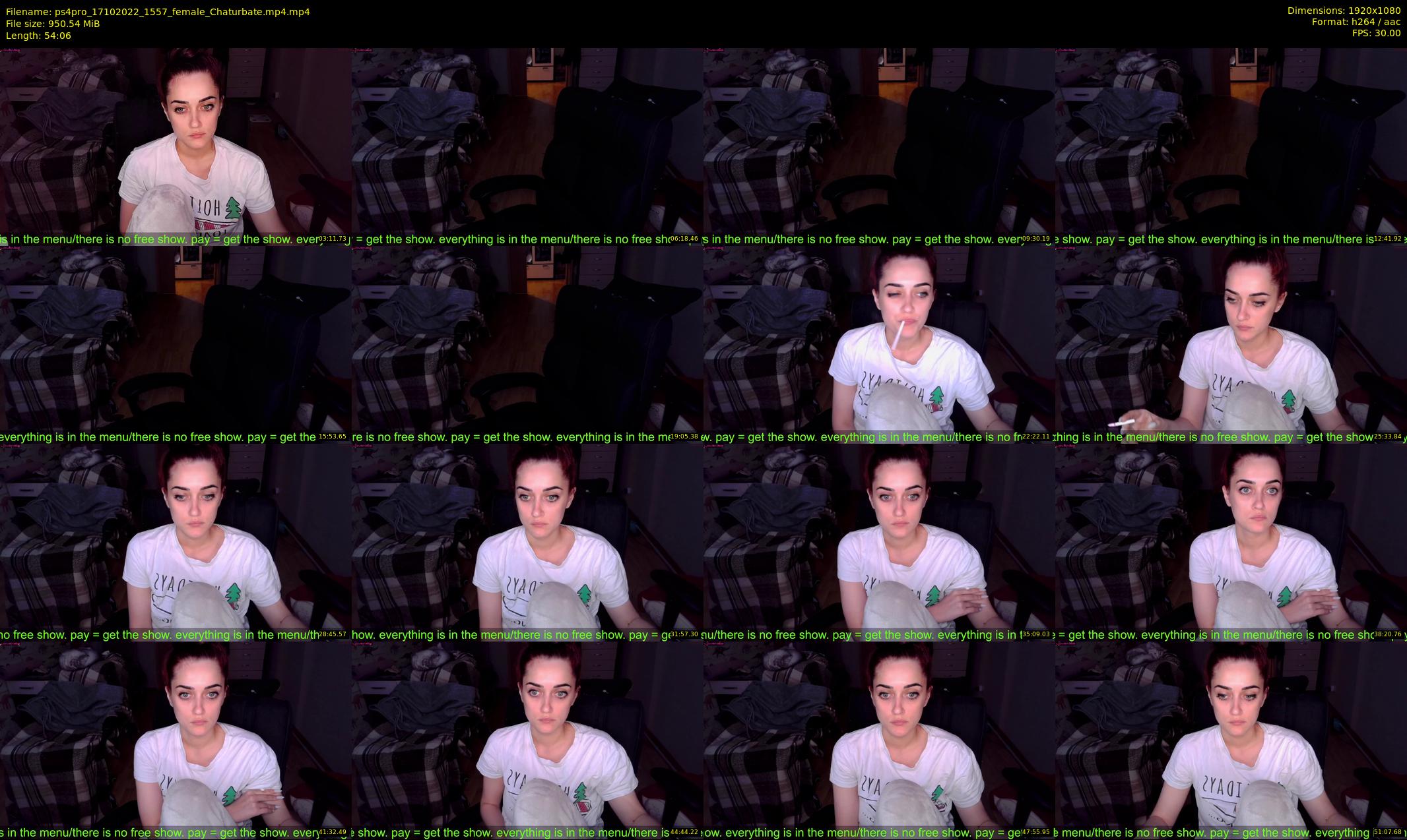 ps4pro — 55 minute Chaturbate female cam show recording, 1080p, Oct 17, 2022