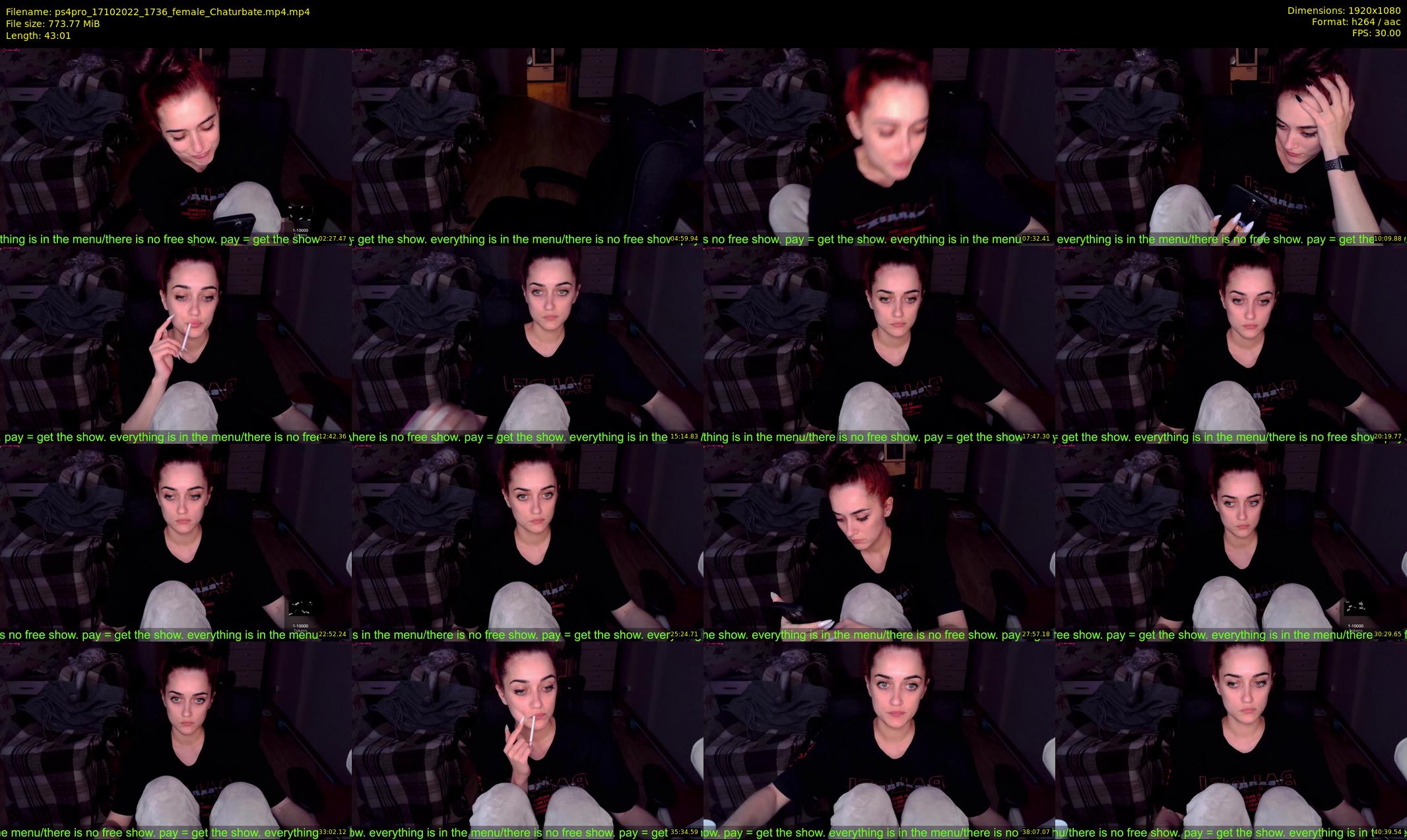 ps4pro — 44 minute Chaturbate female cam show recording, 1080p, Oct 17, 2022
