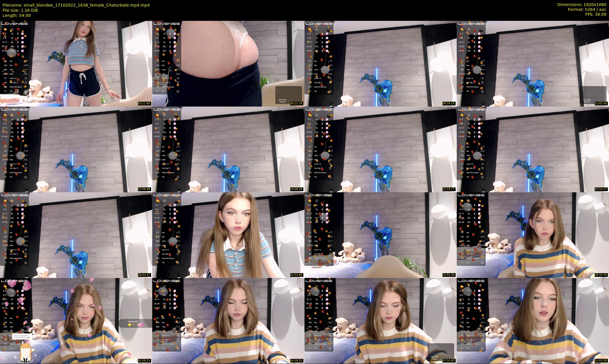 small_blondee — 54 minute Chaturbate female cam show recording, 1080p, Oct 17, 2022