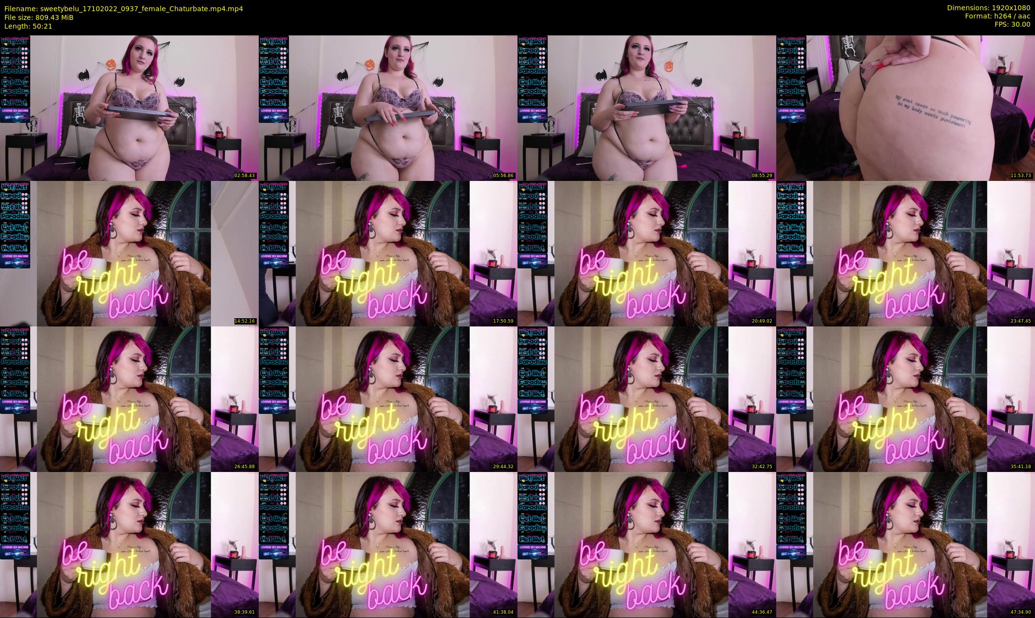 sweetybelu — 51 minute Chaturbate female cam show recording, 1080p, Oct 17, 2022