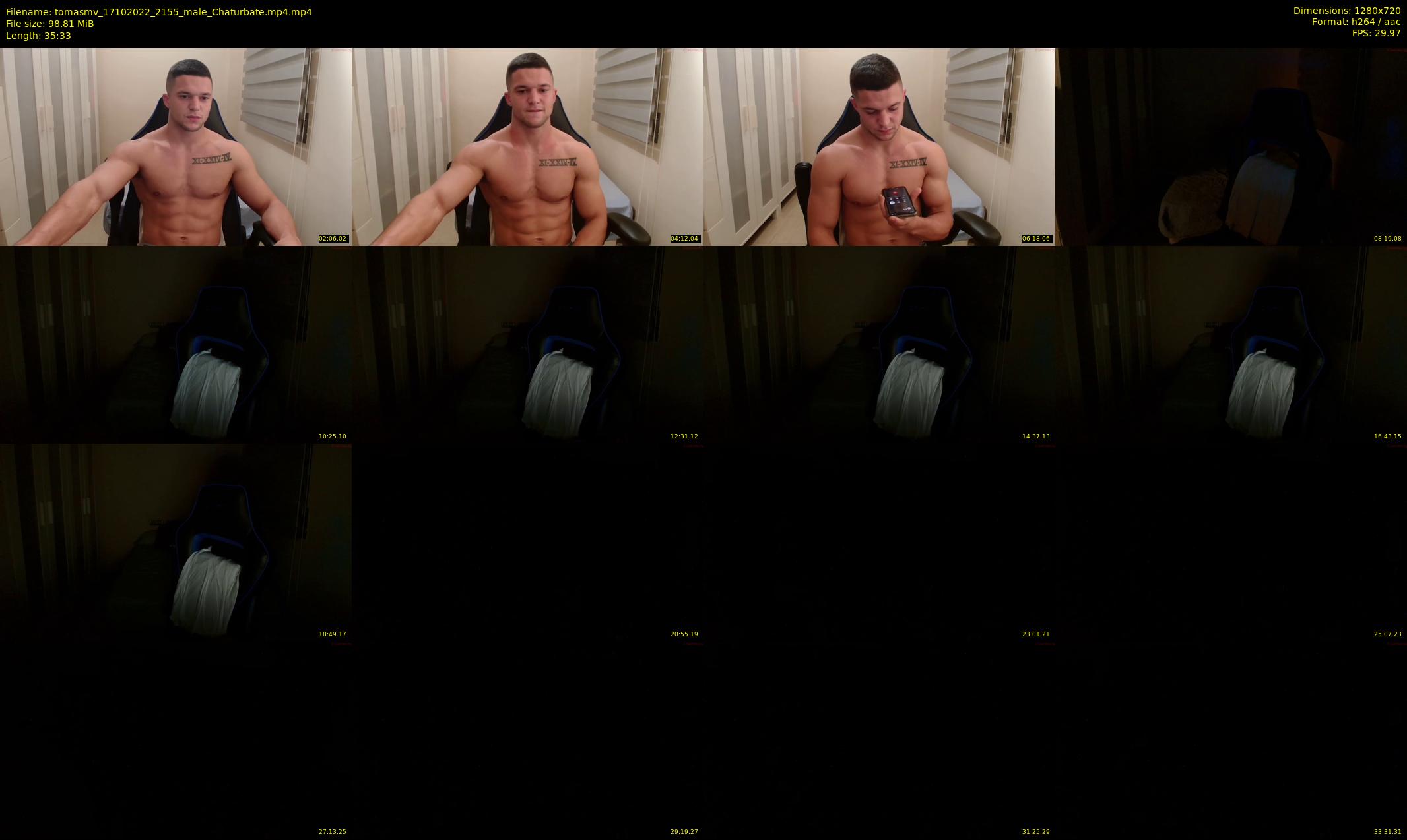 tomasmv — 36 minute Chaturbate male cam show recording, 720p, Oct 17, 2022