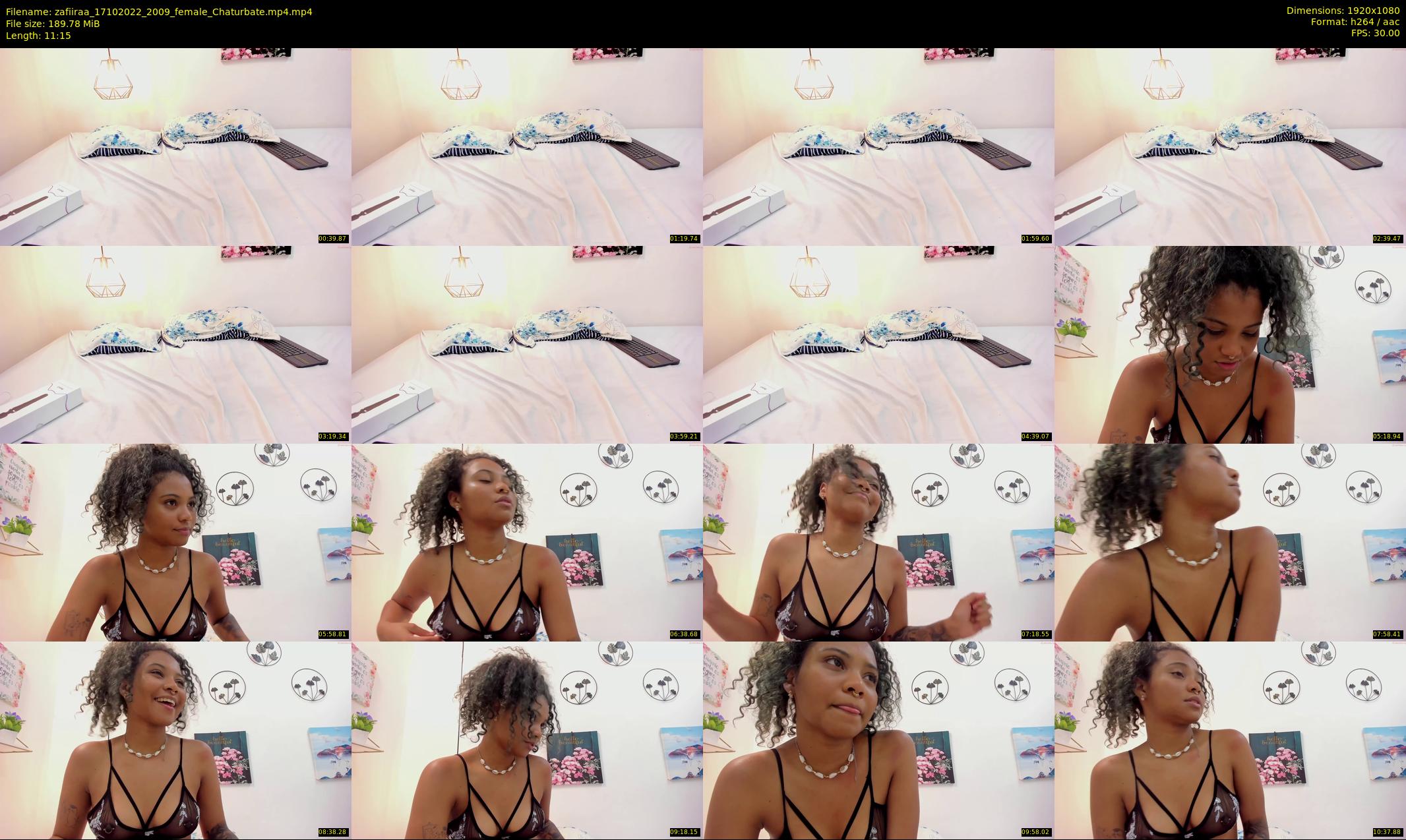 zafiiraa — 12 minute Chaturbate female cam show recording, 1080p, Oct 17, 2022
