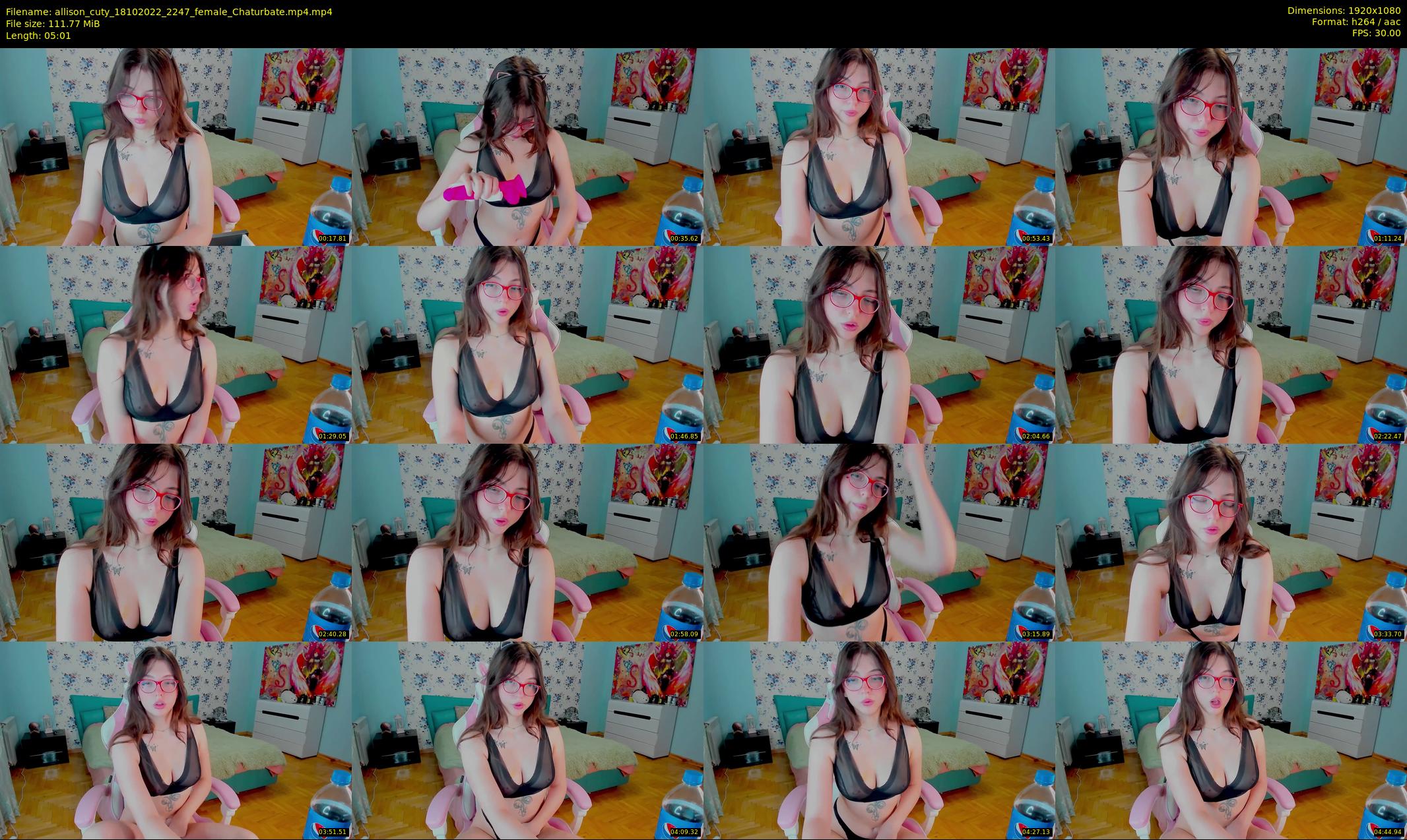 allison_cuty — 6 minute Chaturbate female cam show recording, 1080p, Oct 18, 2022