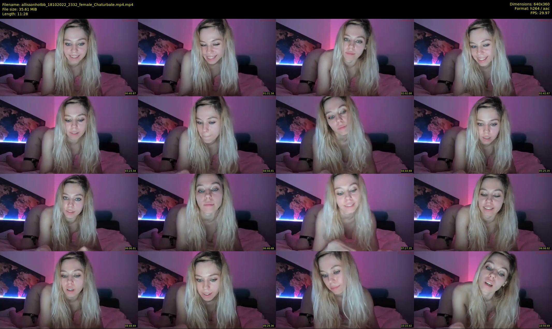 allissonhotbb — 12 minute Chaturbate female cam show recording, 360p, Oct 18, 2022