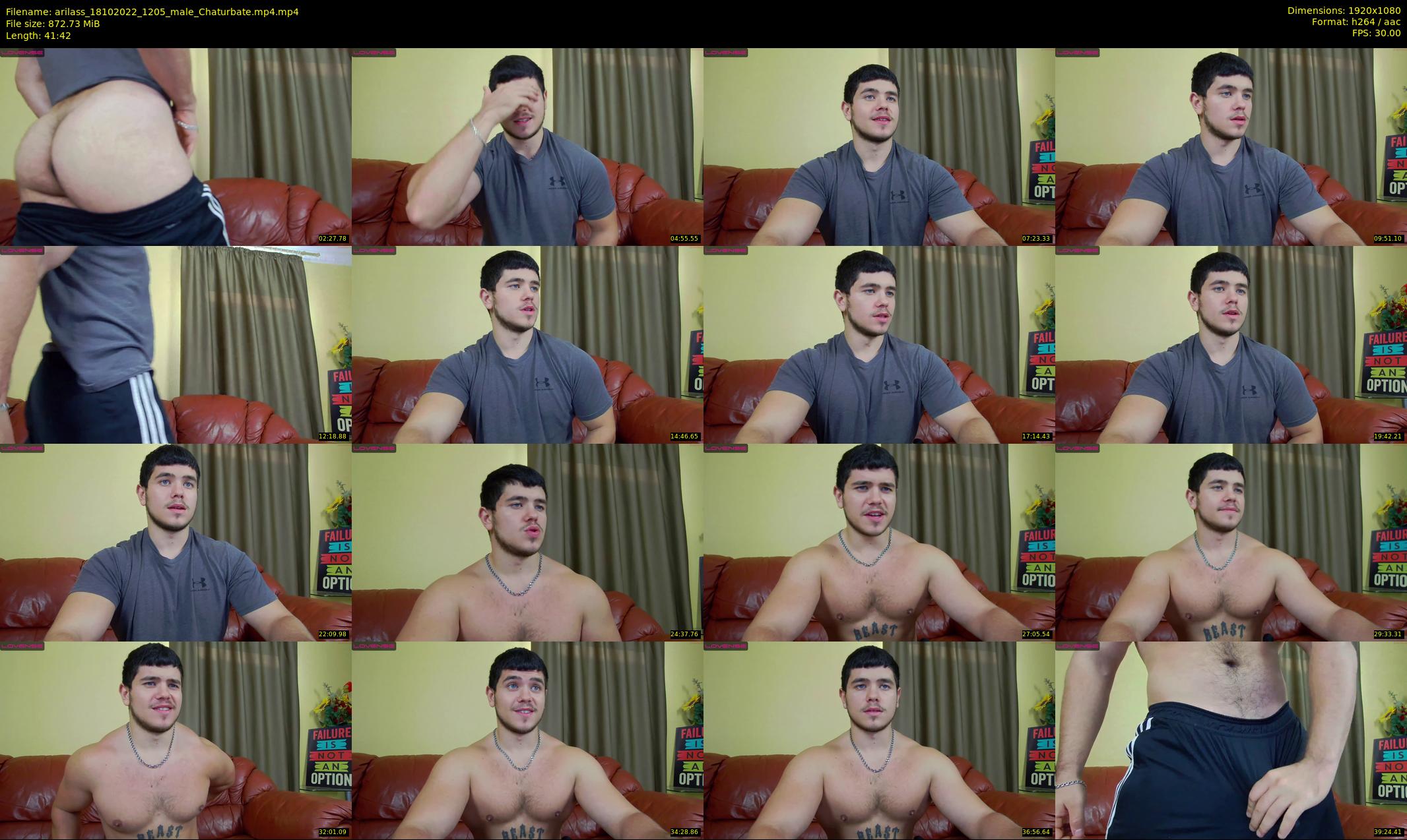 arilass — 42 minute Chaturbate male cam show recording, 1080p, Oct 18, 2022