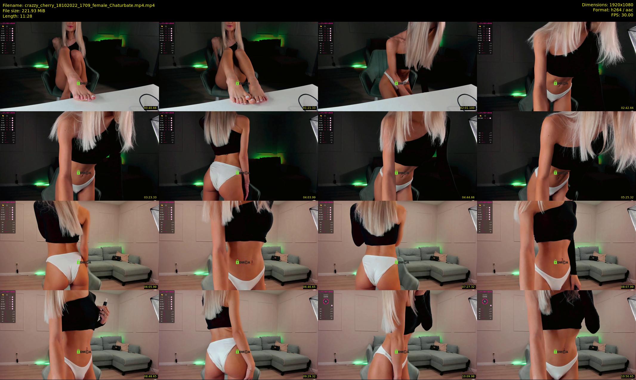crazzy_cherry — 12 minute Chaturbate female cam show recording, 1080p, Oct 18, 2022