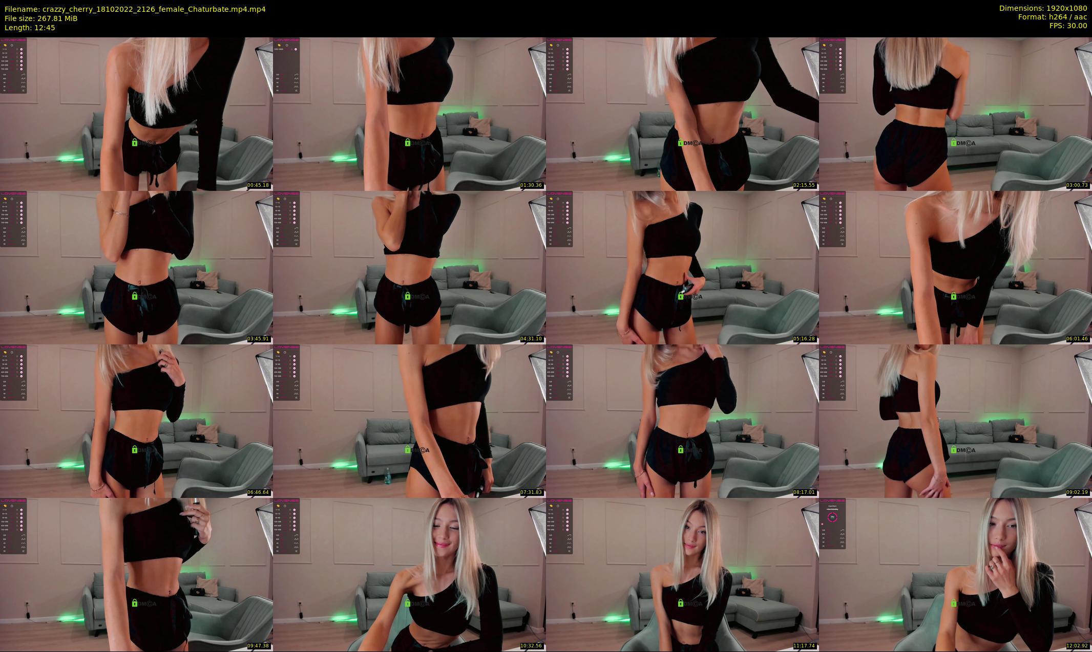 crazzy_cherry — 13 minute Chaturbate female cam show recording, 1080p, Oct 18, 2022