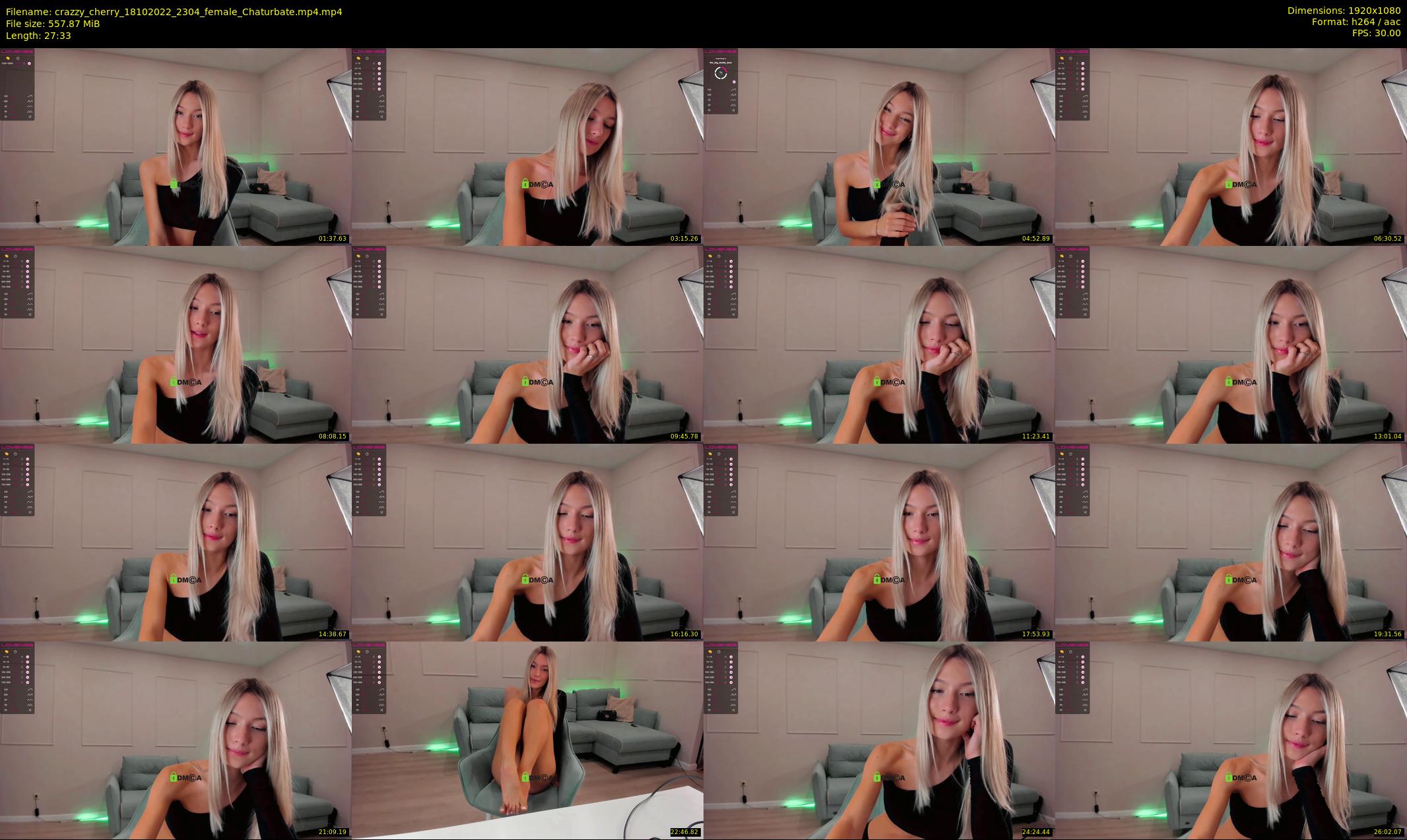 crazzy_cherry — 28 minute Chaturbate female cam show recording, 1080p, Oct 18, 2022