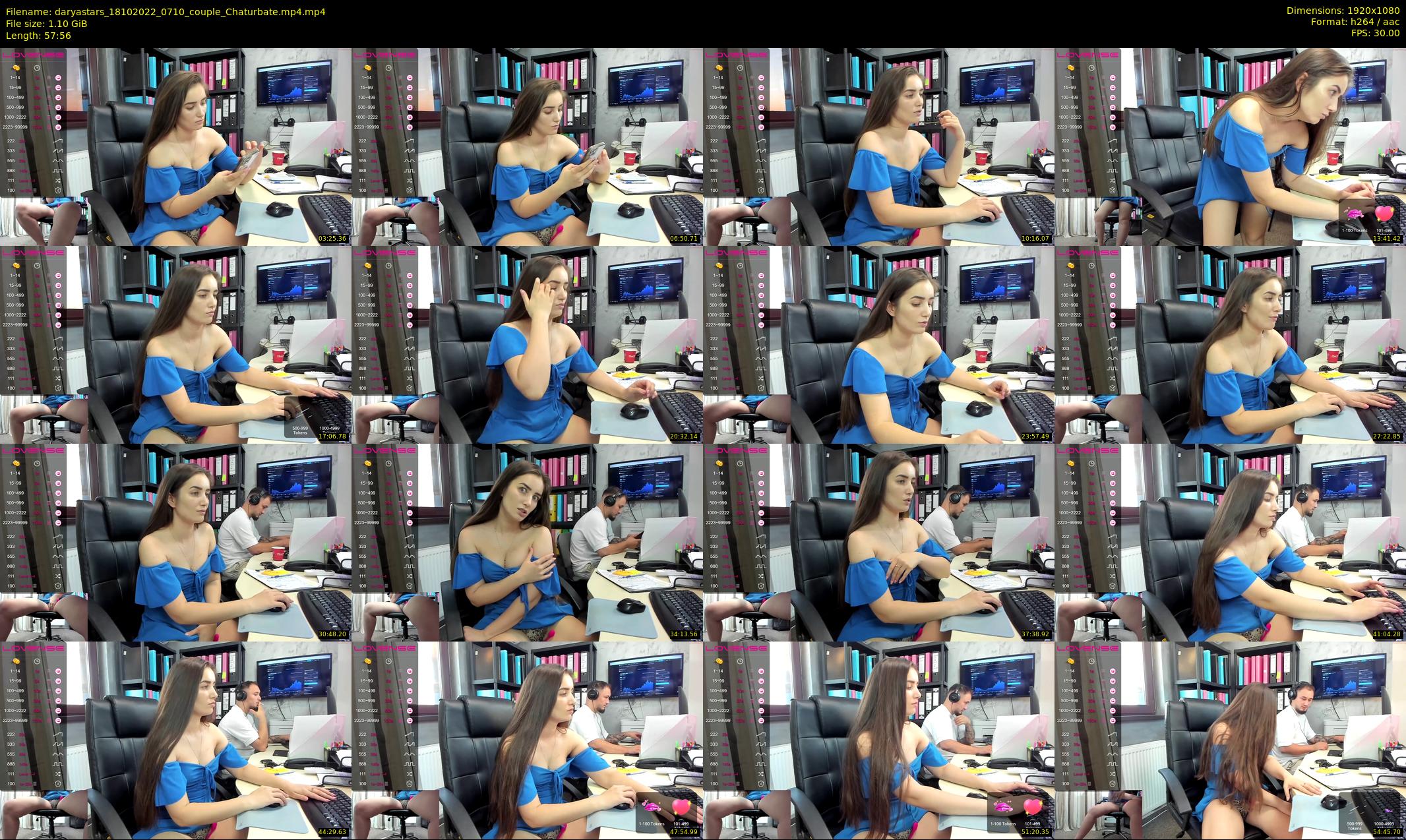 daryastars — 58 minute Chaturbate couple cam show recording, 1080p, Oct 18, 2022