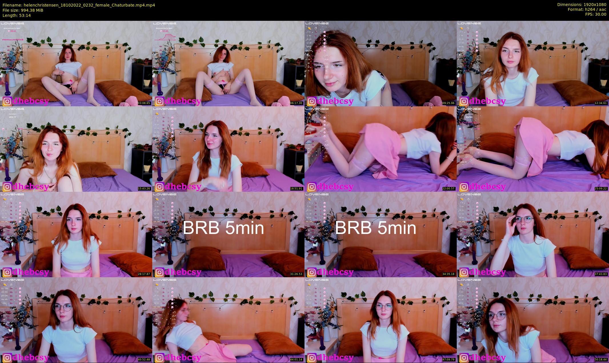 helenchristensen — 54 minute Chaturbate female cam show recording, 1080p, Oct 18, 2022