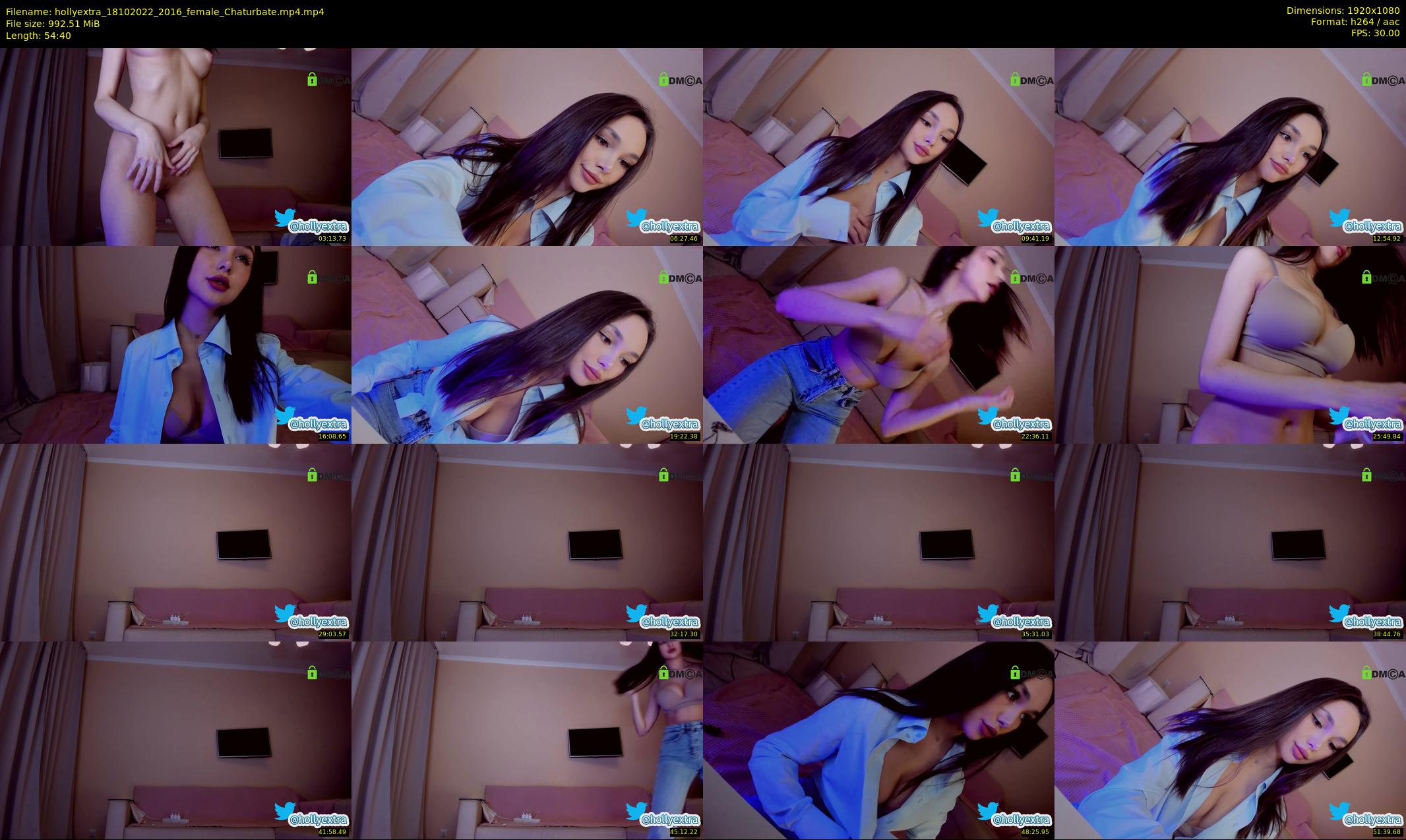 hollyextra — 55 minute Chaturbate female cam show recording, 1080p, Oct 18, 2022