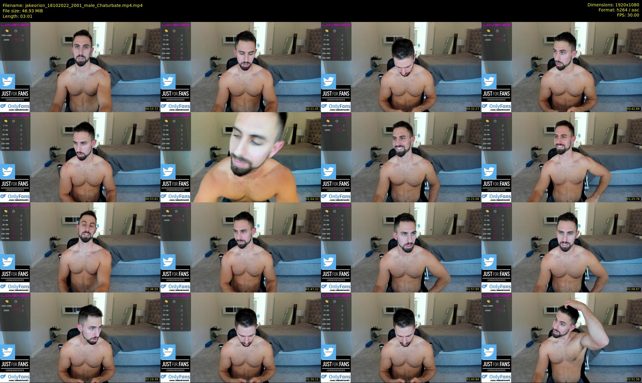 jakeorion — 4 minute Chaturbate male cam show recording, 1080p, Oct 18, 2022