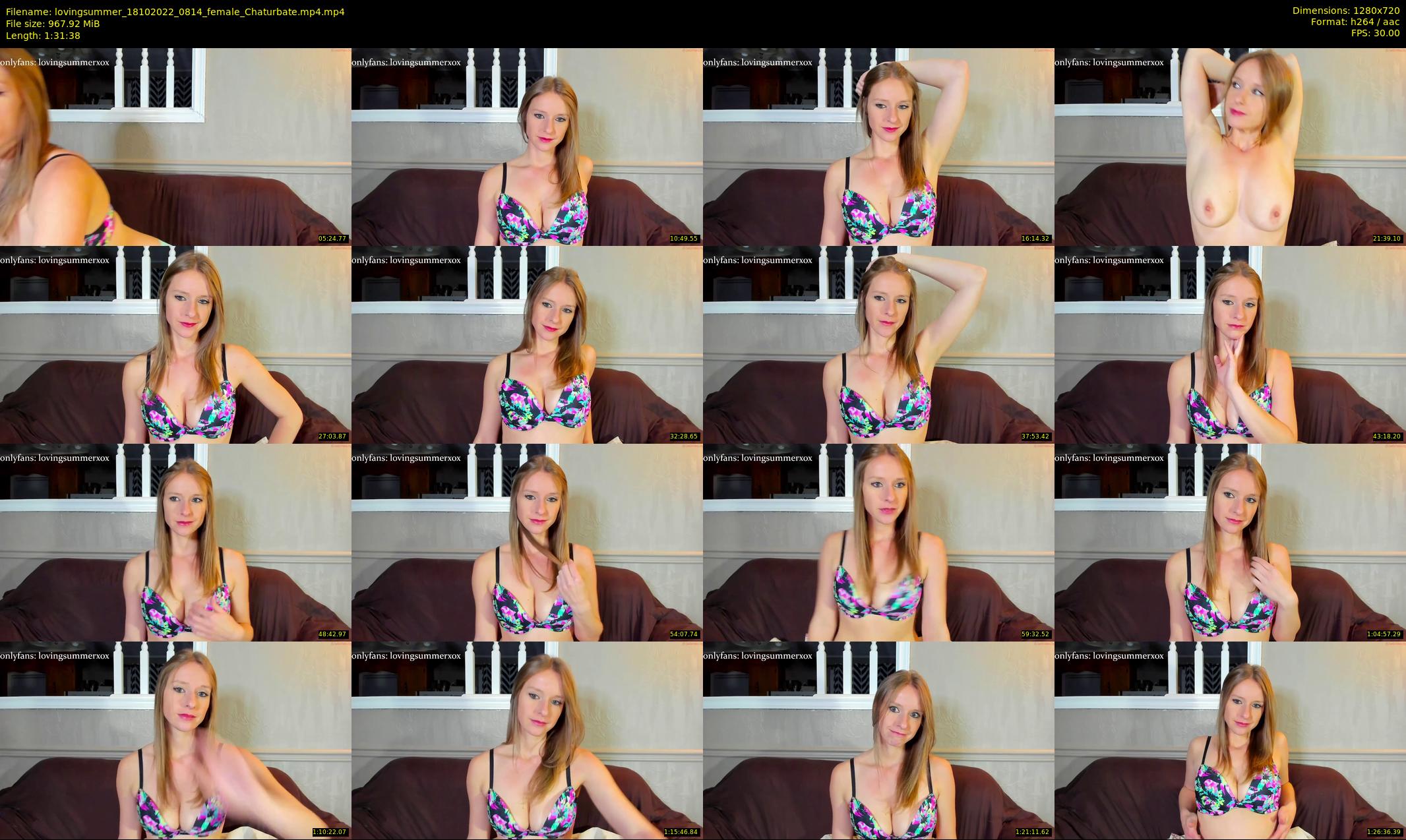 lovingsummer — 92 minute Chaturbate female cam show recording, 720p, Oct 18, 2022