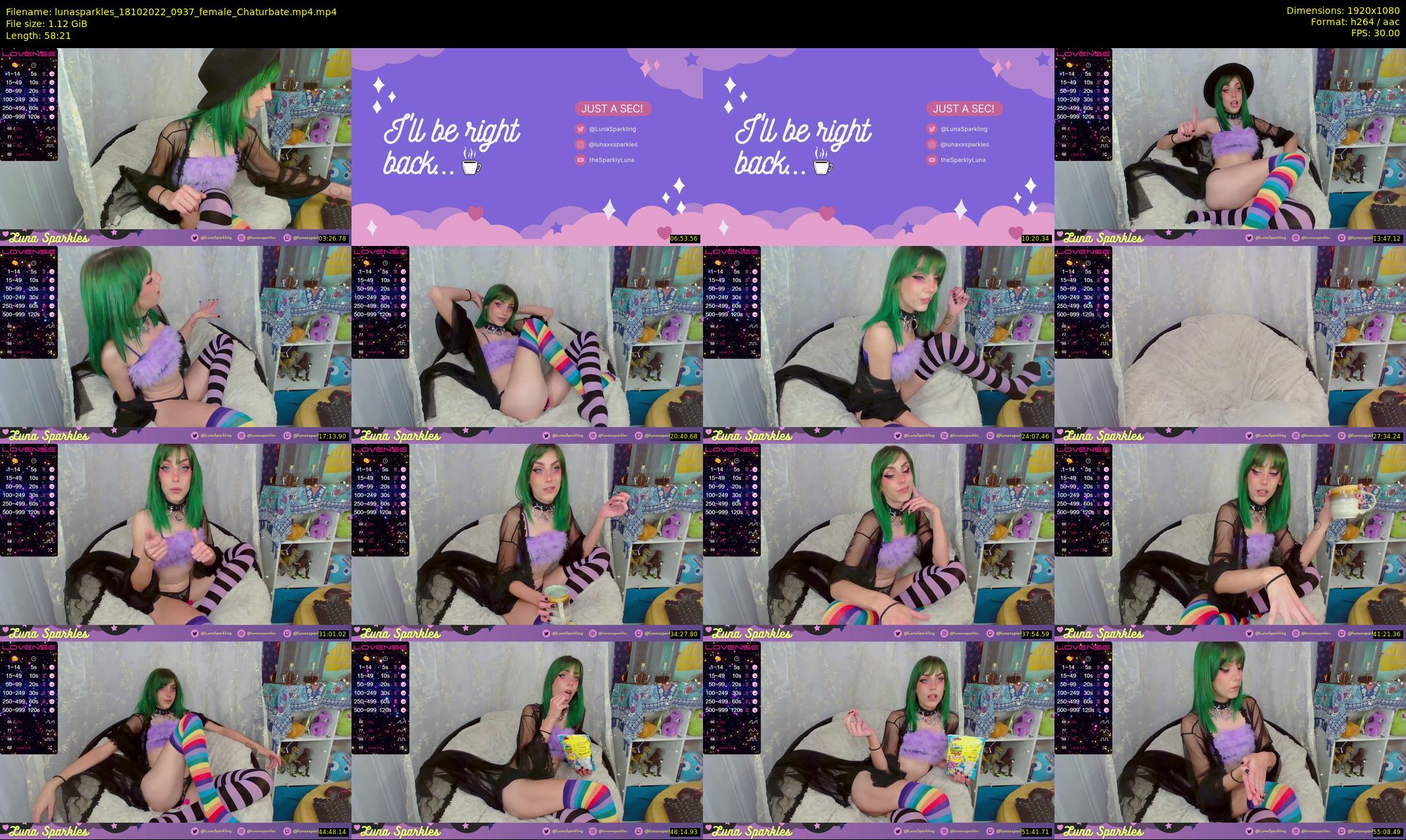 lunasparkles — 59 minute Chaturbate female cam show recording, 1080p, Oct 18, 2022