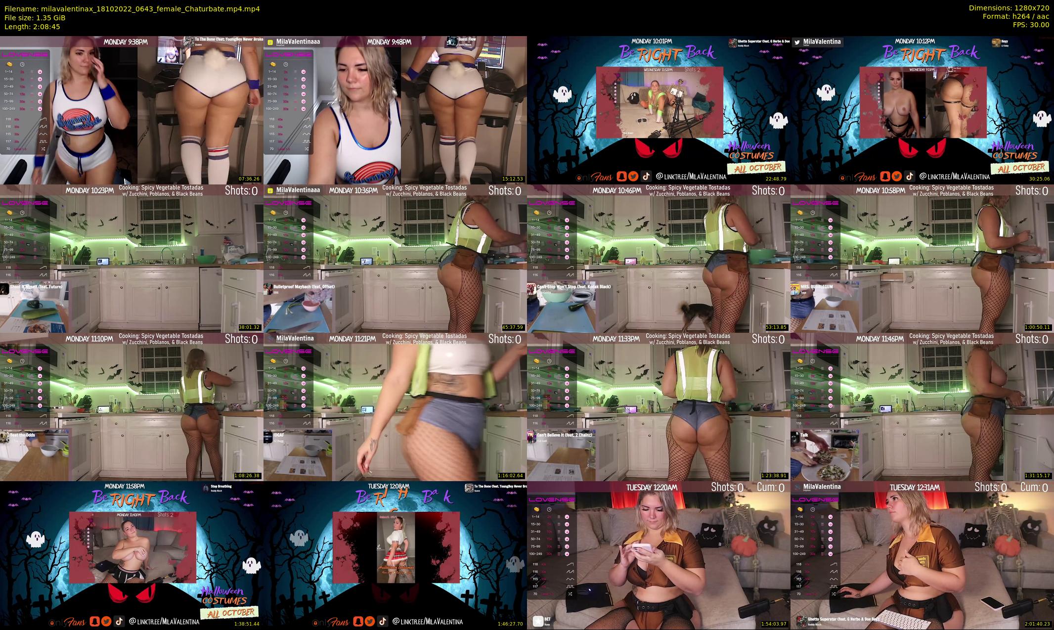 milavalentinax — 129 minute Chaturbate female cam show recording, 720p, Oct 18, 2022