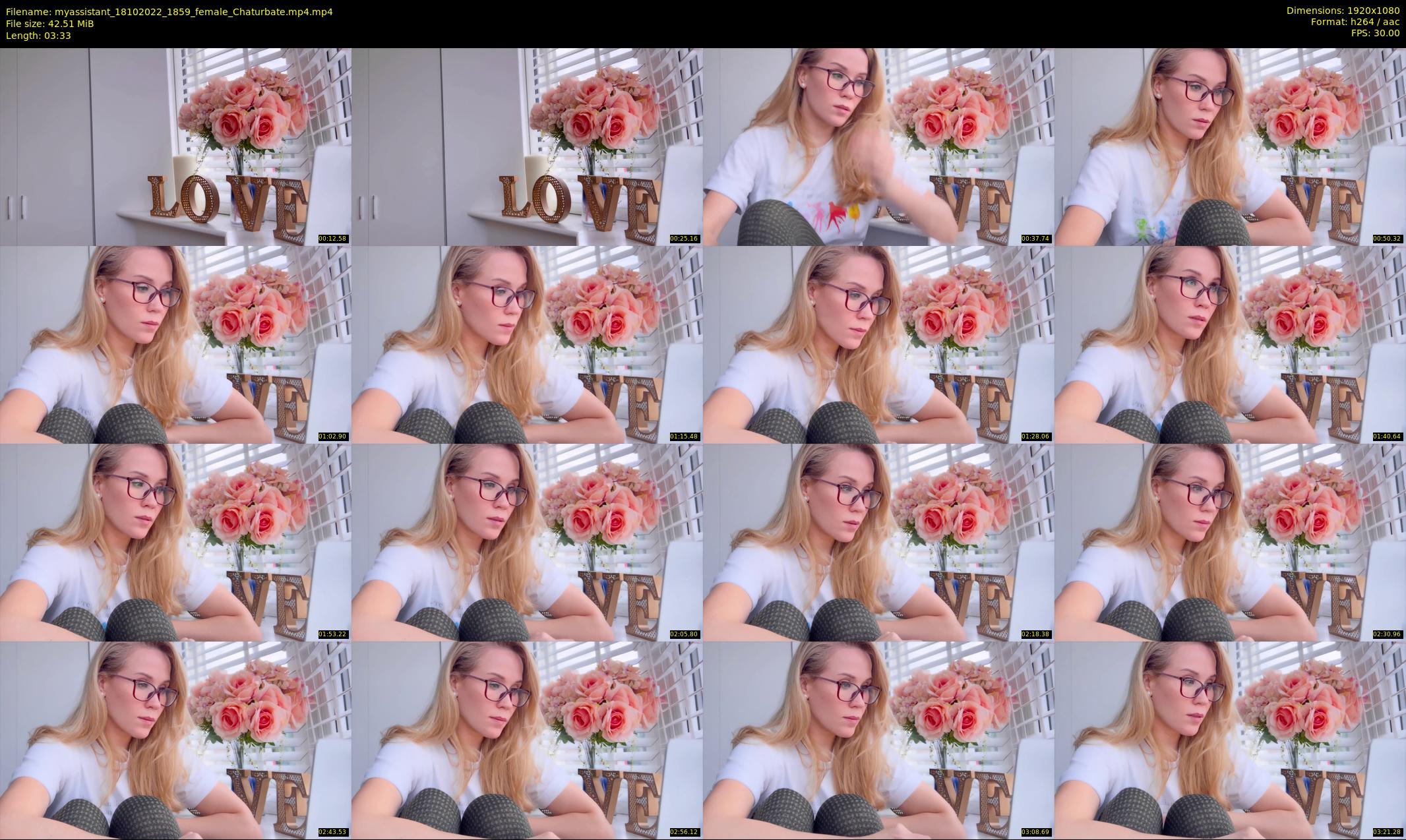 myassistant — 4 minute Chaturbate female cam show recording, 1080p, Oct 18, 2022