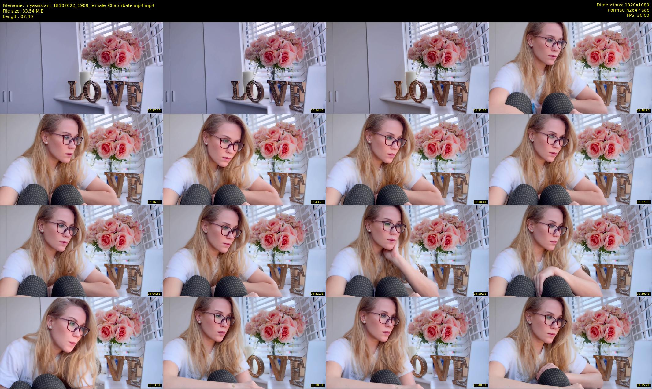 myassistant — 8 minute Chaturbate female cam show recording, 1080p, Oct 18, 2022