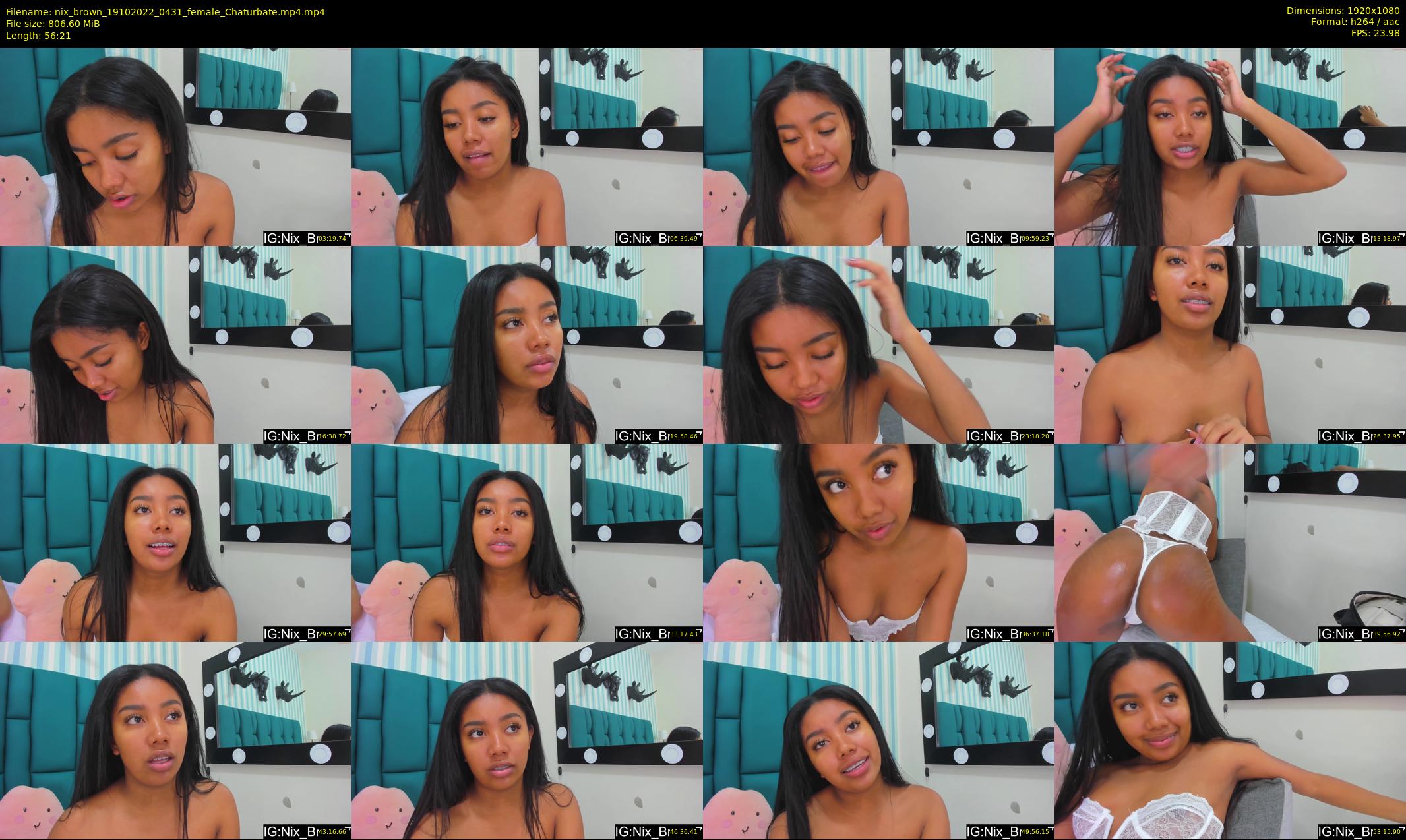 nix_brown — 57 minute Chaturbate female cam show recording, 1080p, Oct 19, 2022