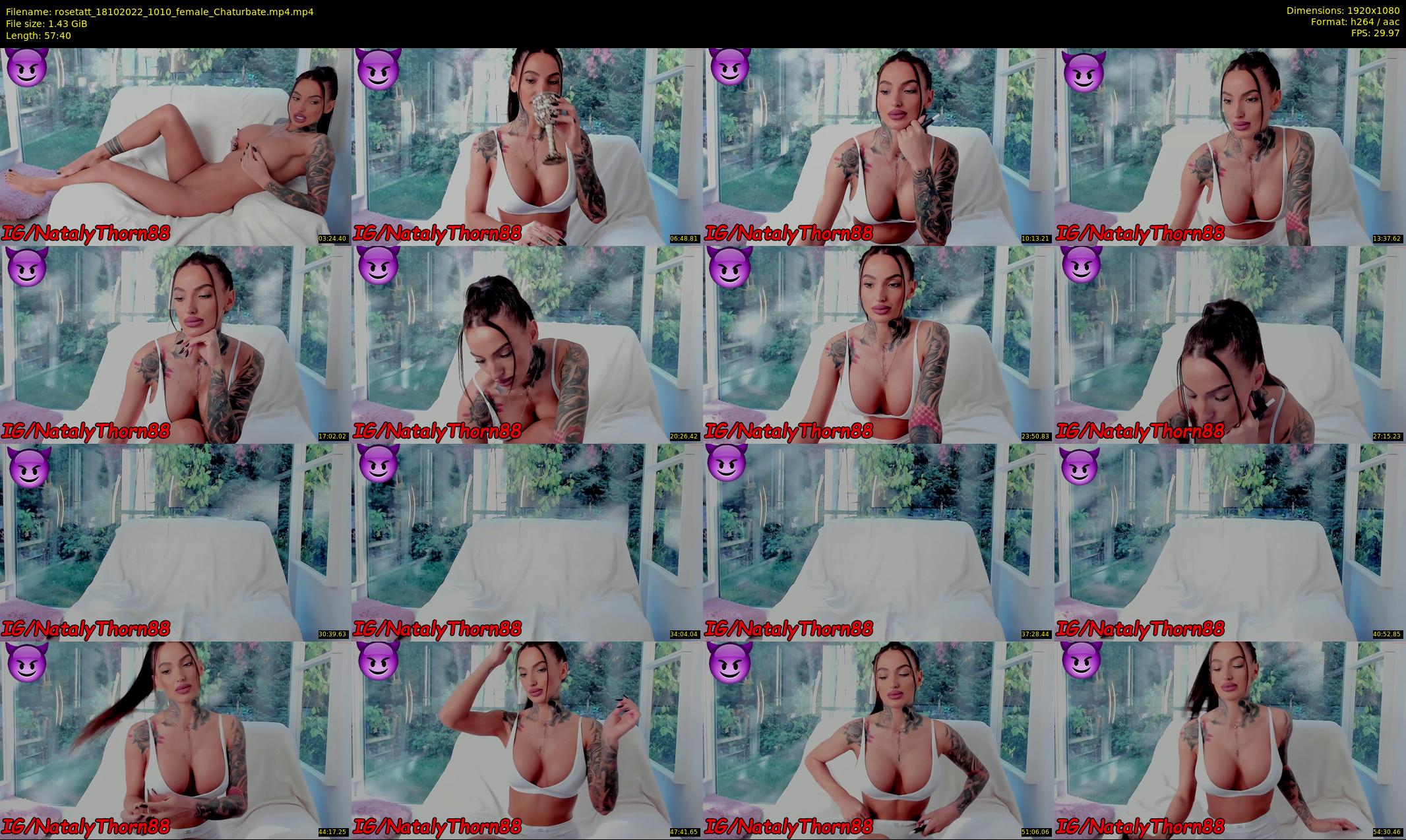rosetatt — 58 minute Chaturbate female cam show recording, 1080p, Oct 18, 2022