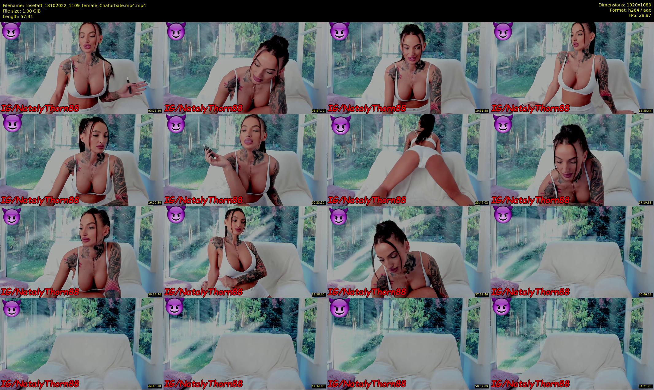 rosetatt — 58 minute Chaturbate female cam show recording, 1080p, Oct 18, 2022