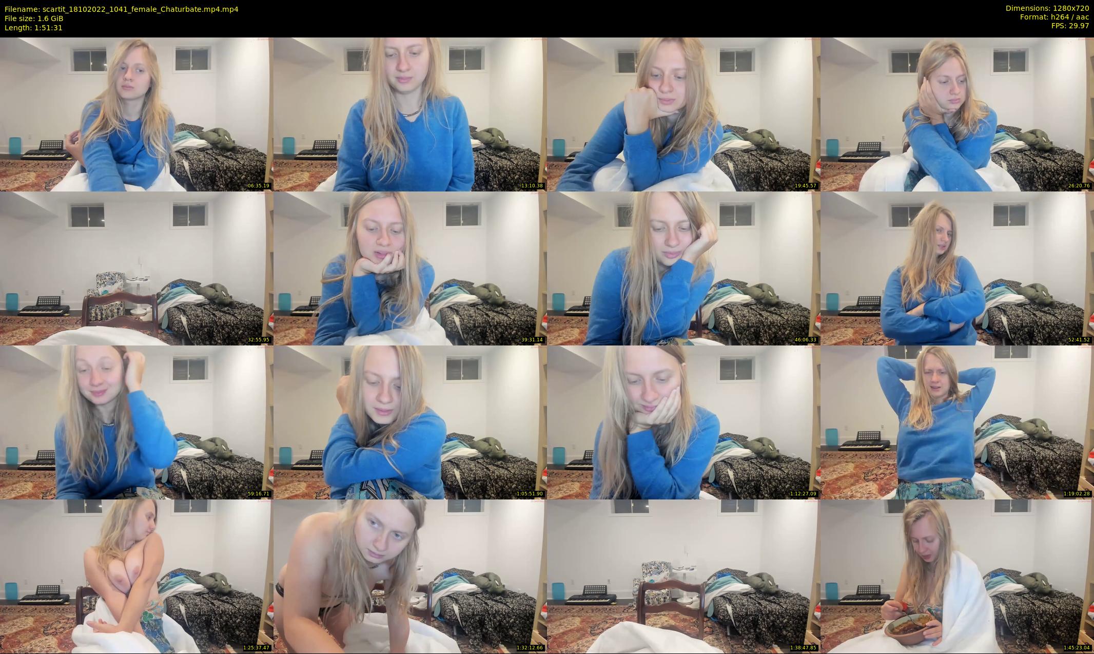 scartit — 112 minute Chaturbate female cam show recording, 720p, Oct 18, 2022