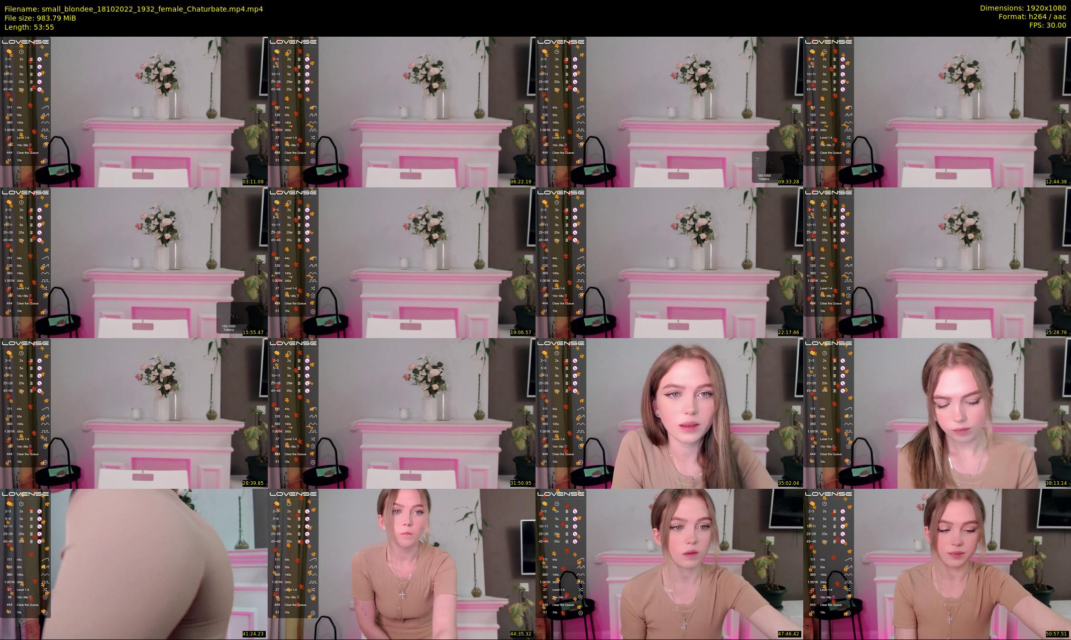 small_blondee — 54 minute Chaturbate female cam show recording, 1080p, Oct 18, 2022