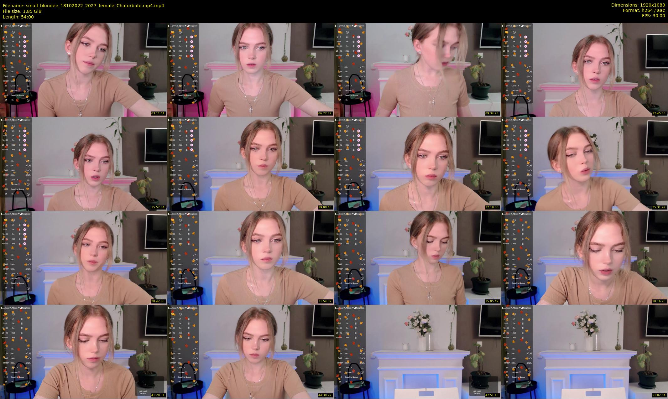 small_blondee — 54 minute Chaturbate female cam show recording, 1080p, Oct 18, 2022