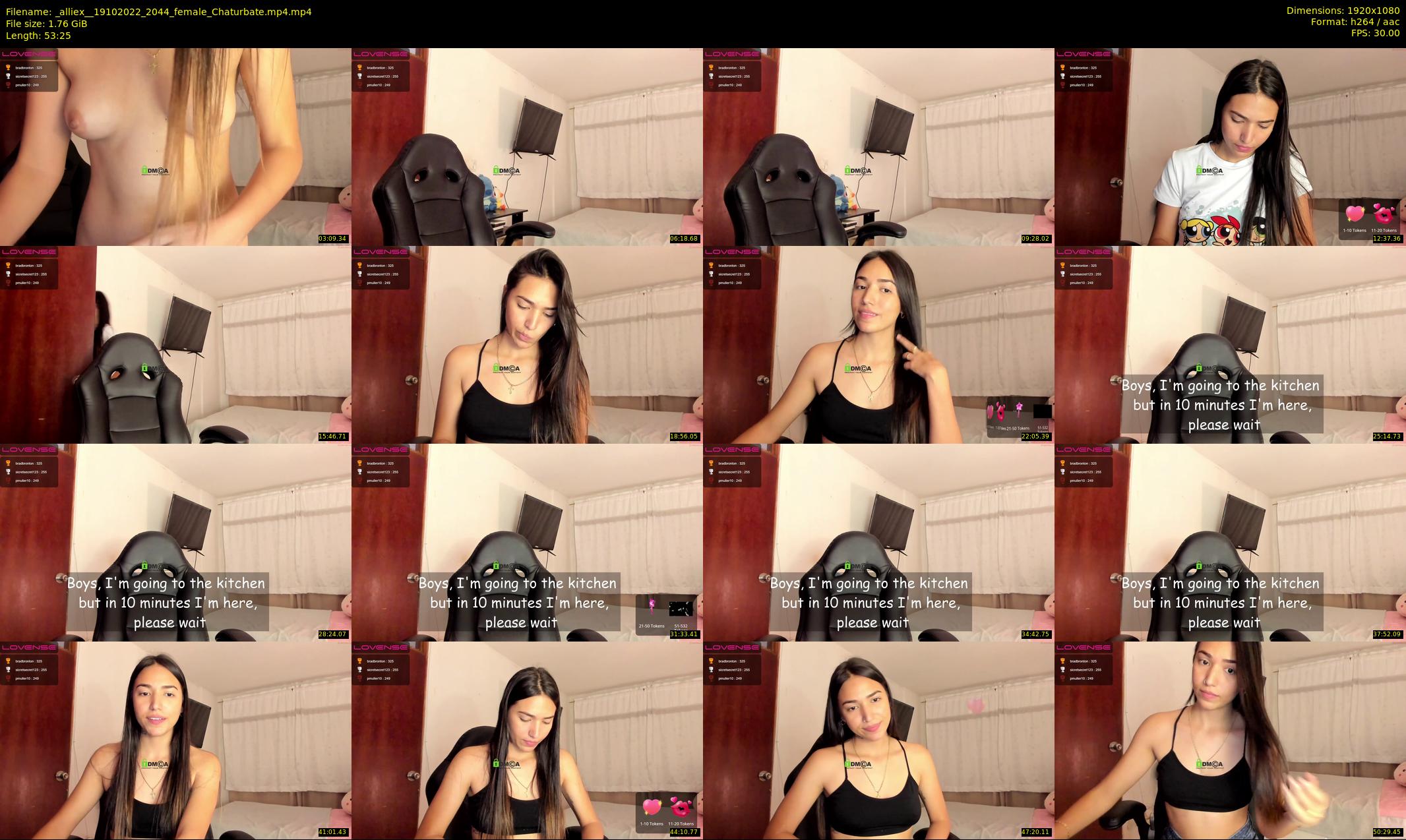_alliex_ — 54 minute Chaturbate female cam show recording, 1080p, Oct 19, 2022