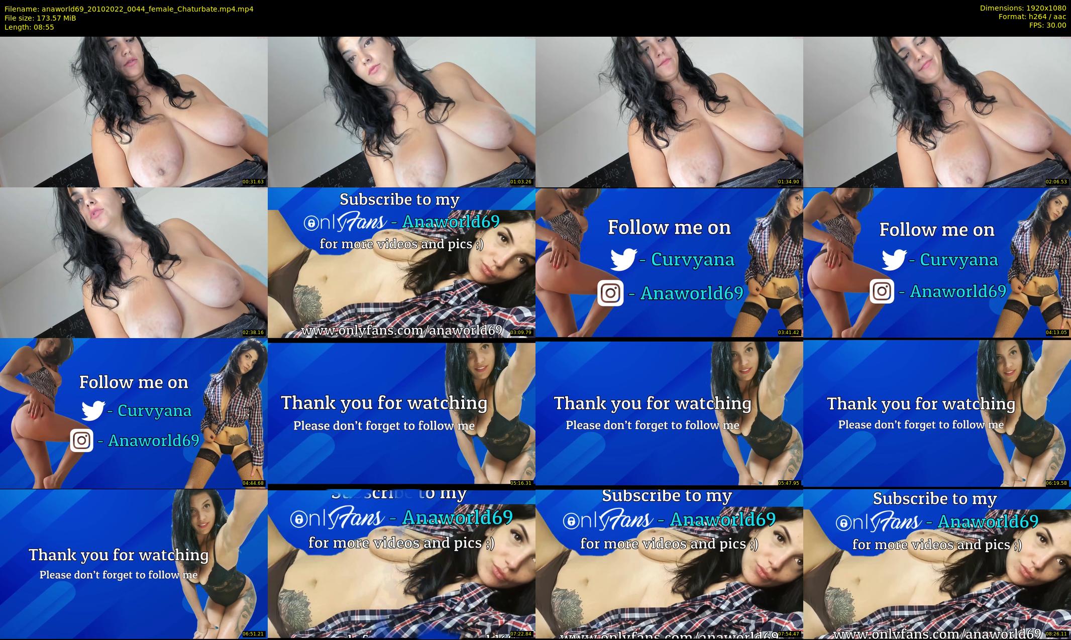 anaworld69 — 9 minute Chaturbate female cam show recording, 1080p, Oct 20, 2022