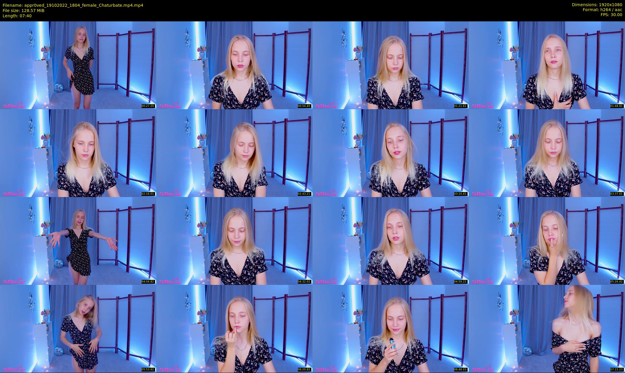 appr0ved — 8 minute Chaturbate female cam show recording, 1080p, Oct 19, 2022