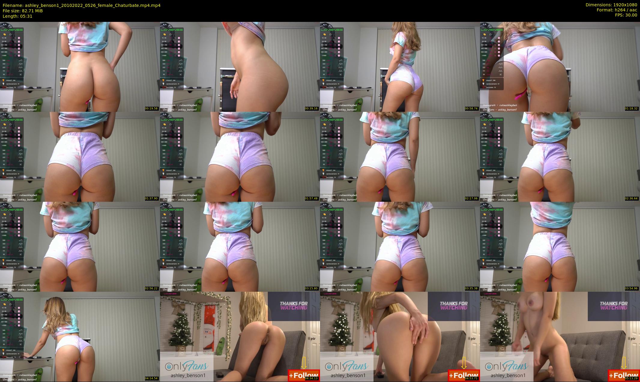 ashley_benson1 — 6 minute Chaturbate female cam show recording, 1080p, Oct 20, 2022