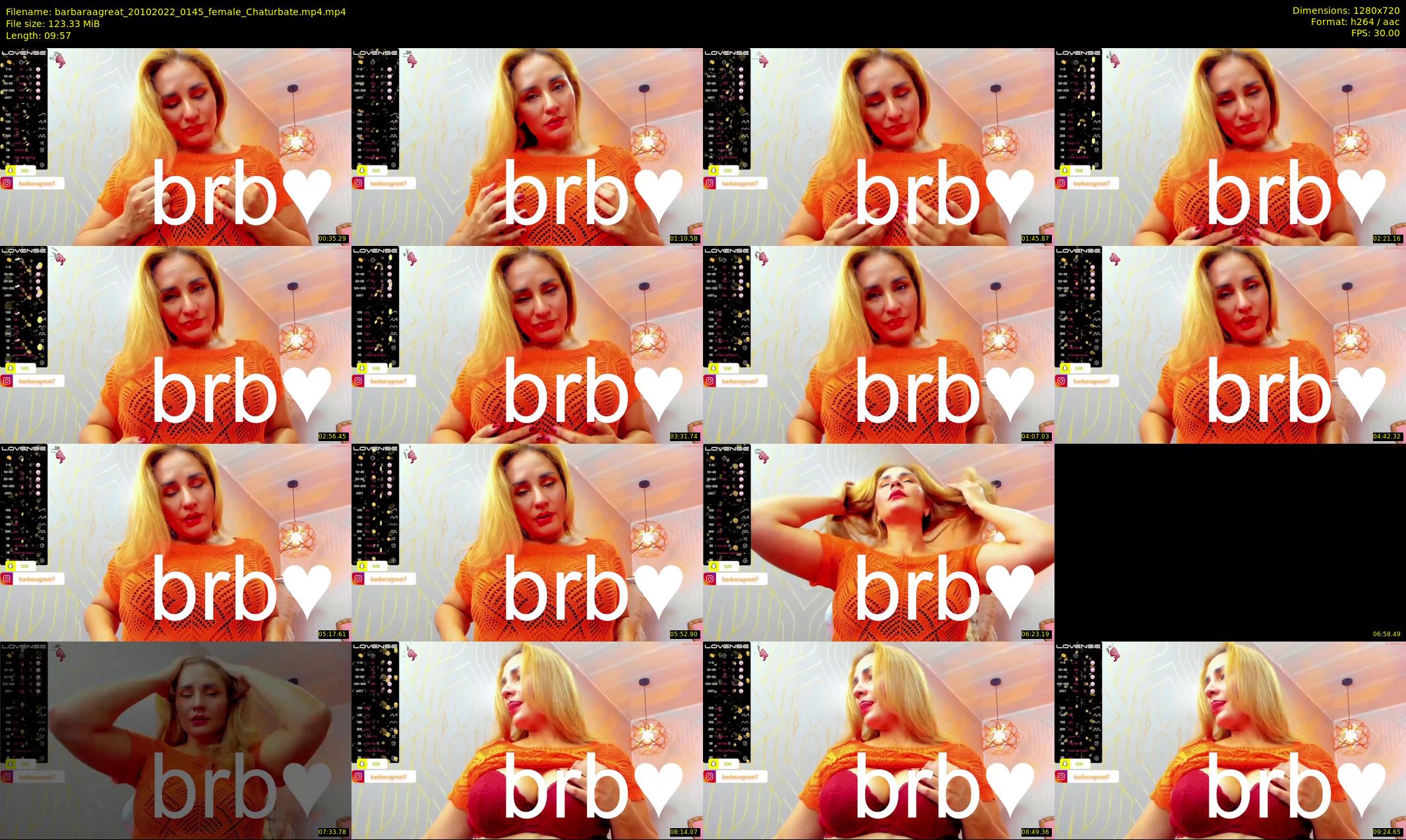 barbaraagreat — 10 minute Chaturbate female cam show recording, 720p, Oct 20, 2022