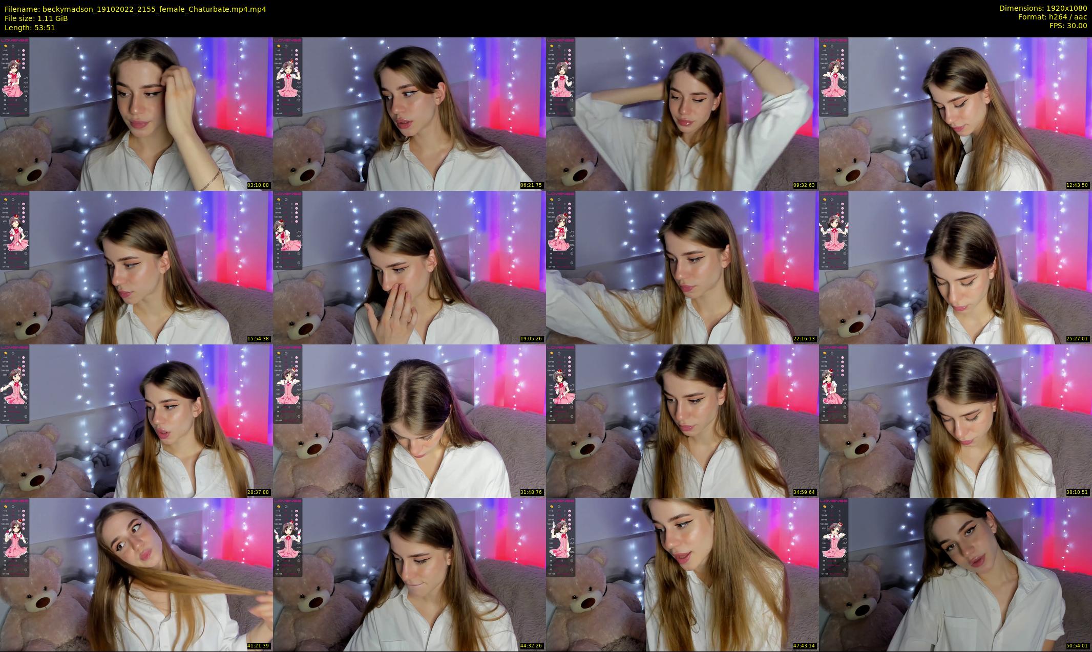 beckymadson — 54 minute Chaturbate female cam show recording, 1080p, Oct 19, 2022