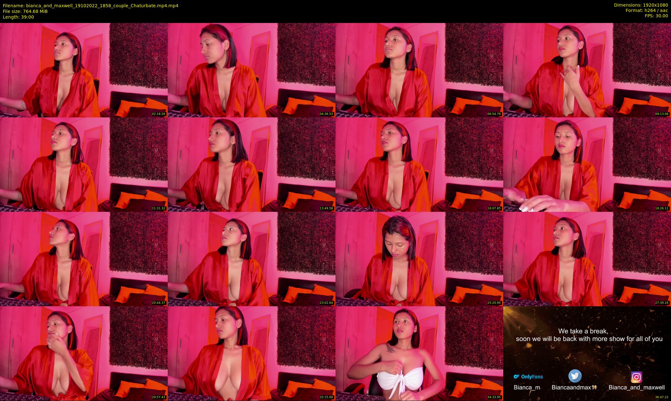 bianca_and_maxwell — 39 minute Chaturbate couple cam show recording, 1080p, Oct 19, 2022