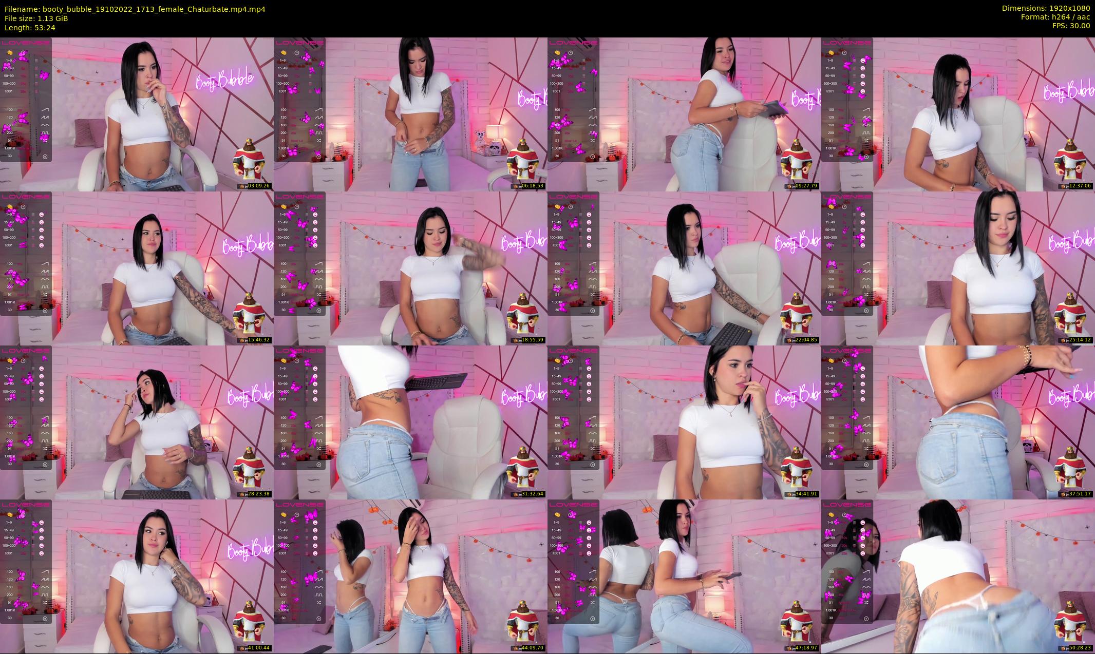 booty_bubble — 54 minute Chaturbate female cam show recording, 1080p, Oct 19, 2022