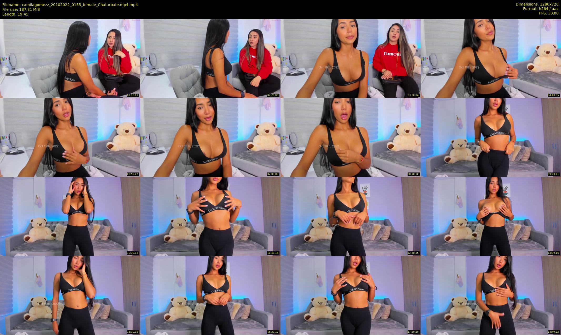 camilagomezz — 20 minute Chaturbate female cam show recording, 720p, Oct 20, 2022