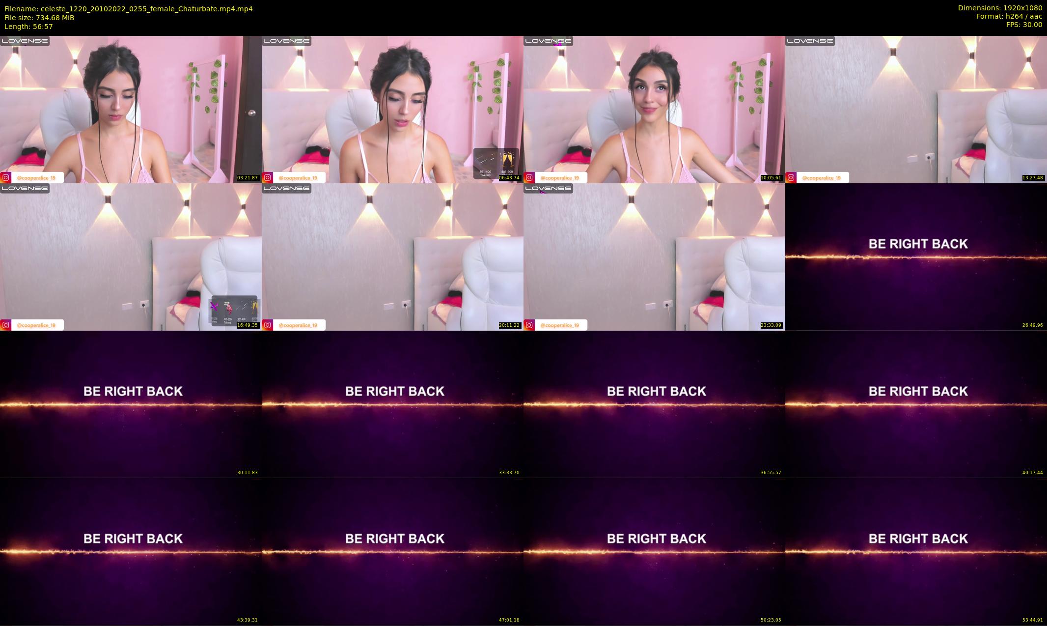 celeste_1220 — 57 minute Chaturbate female cam show recording, 1080p, Oct 20, 2022