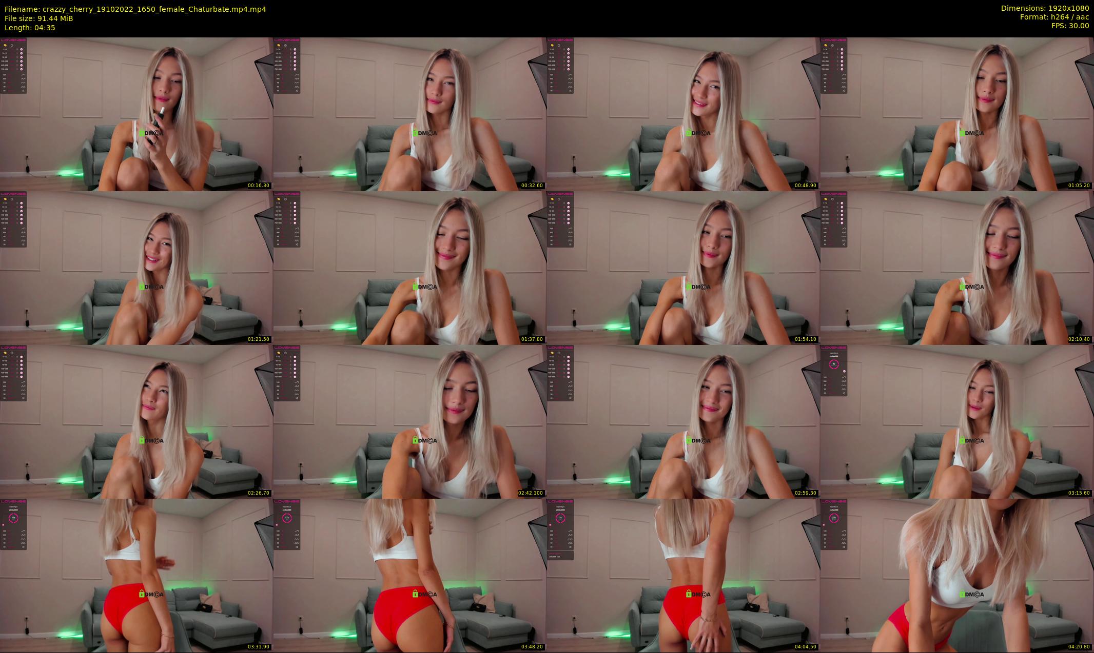 crazzy_cherry — 5 minute Chaturbate female cam show recording, 1080p, Oct 19, 2022