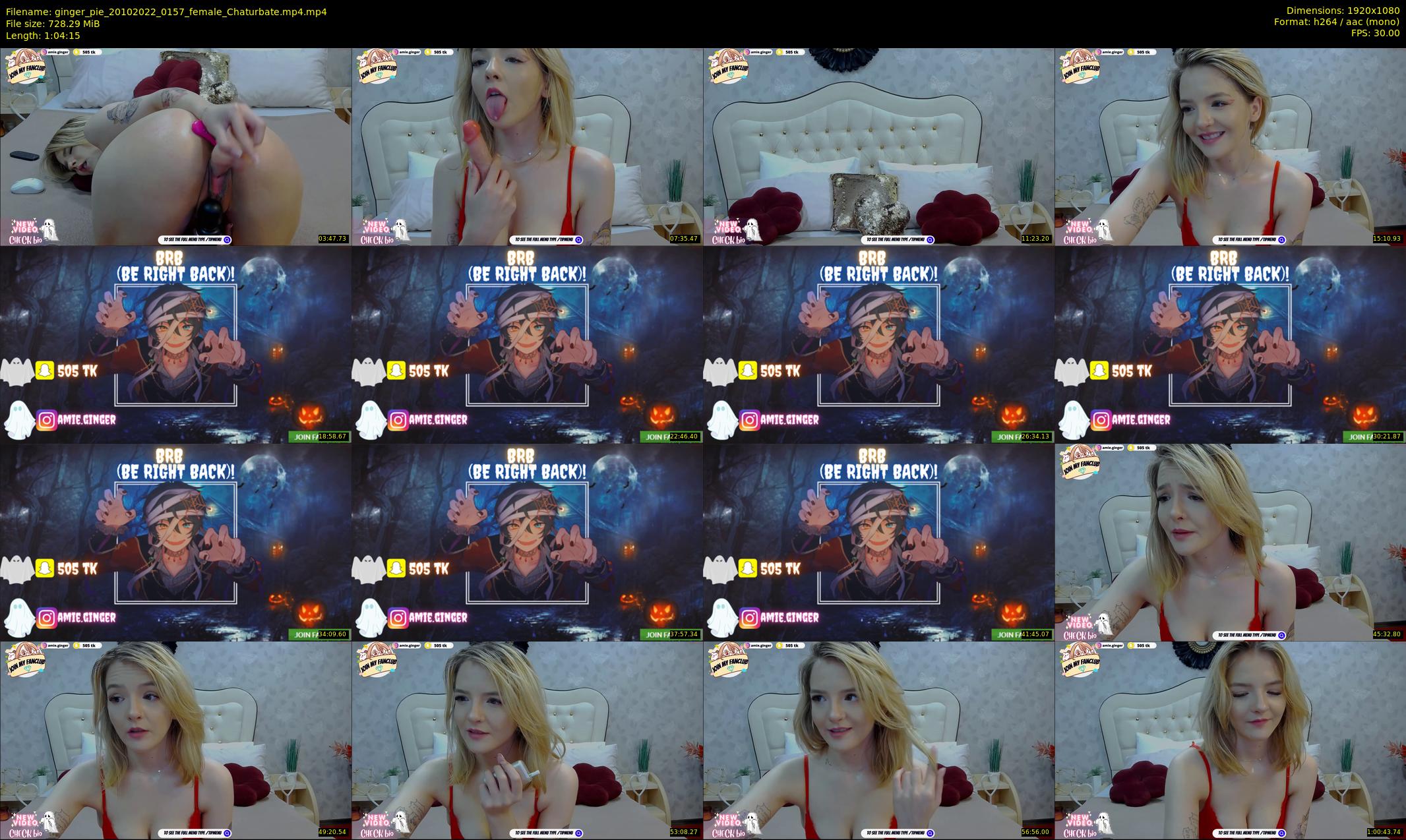ginger_pie — 65 minute Chaturbate female cam show recording, 1080p, Oct 20, 2022
