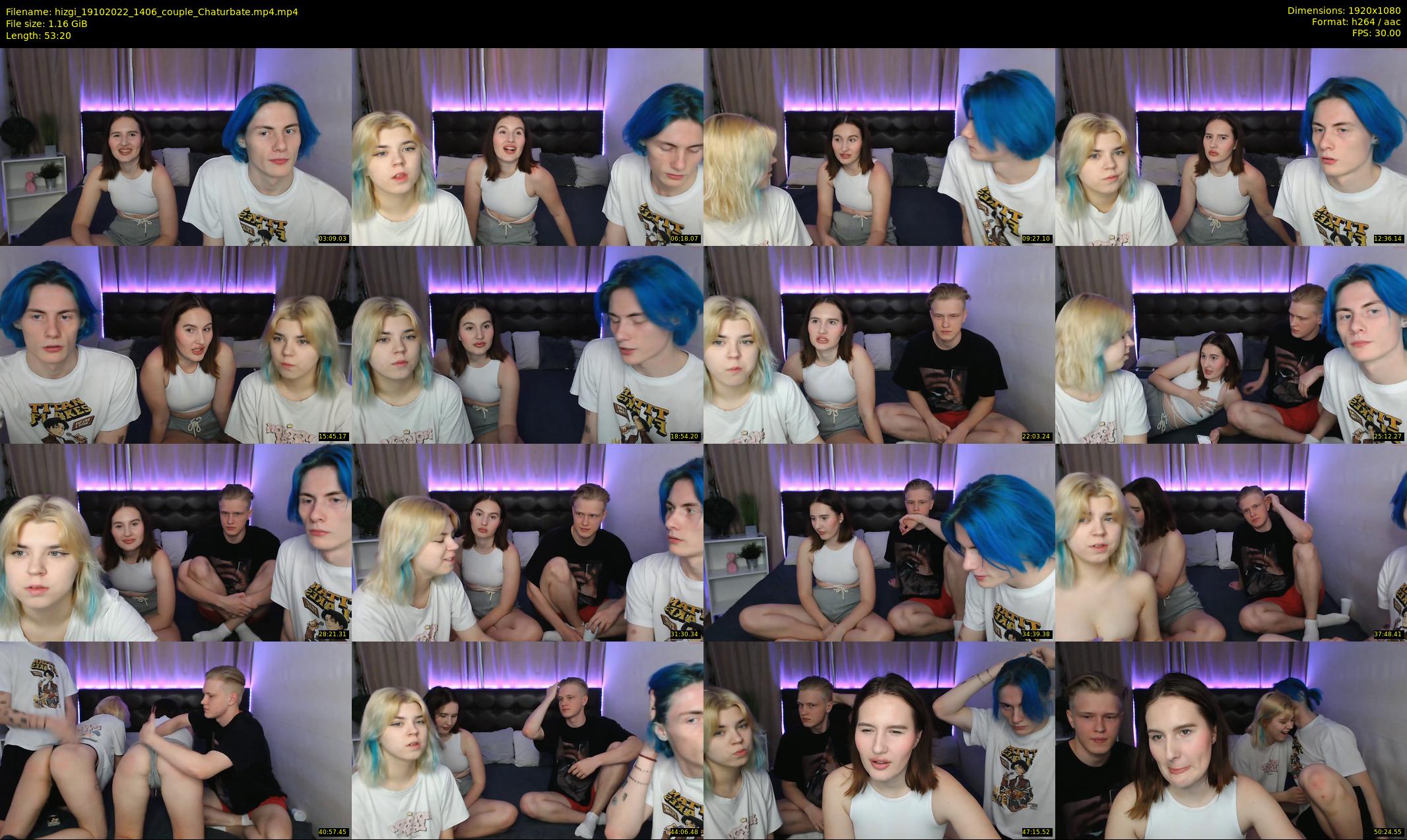 hizgi — 54 minute Chaturbate couple cam show recording, 1080p, Oct 19, 2022