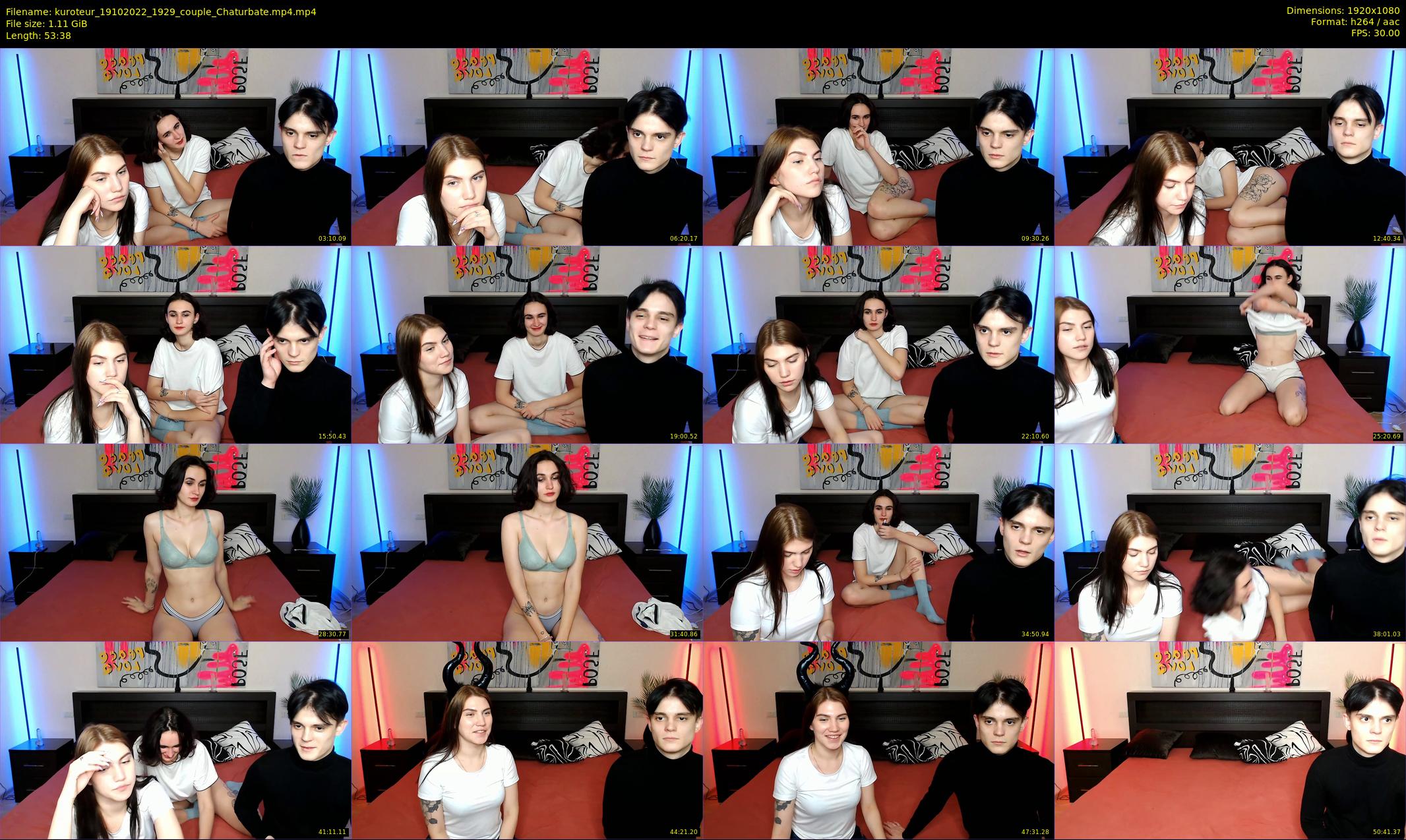 kuroteur — 54 minute Chaturbate couple cam show recording, 1080p, Oct 19, 2022