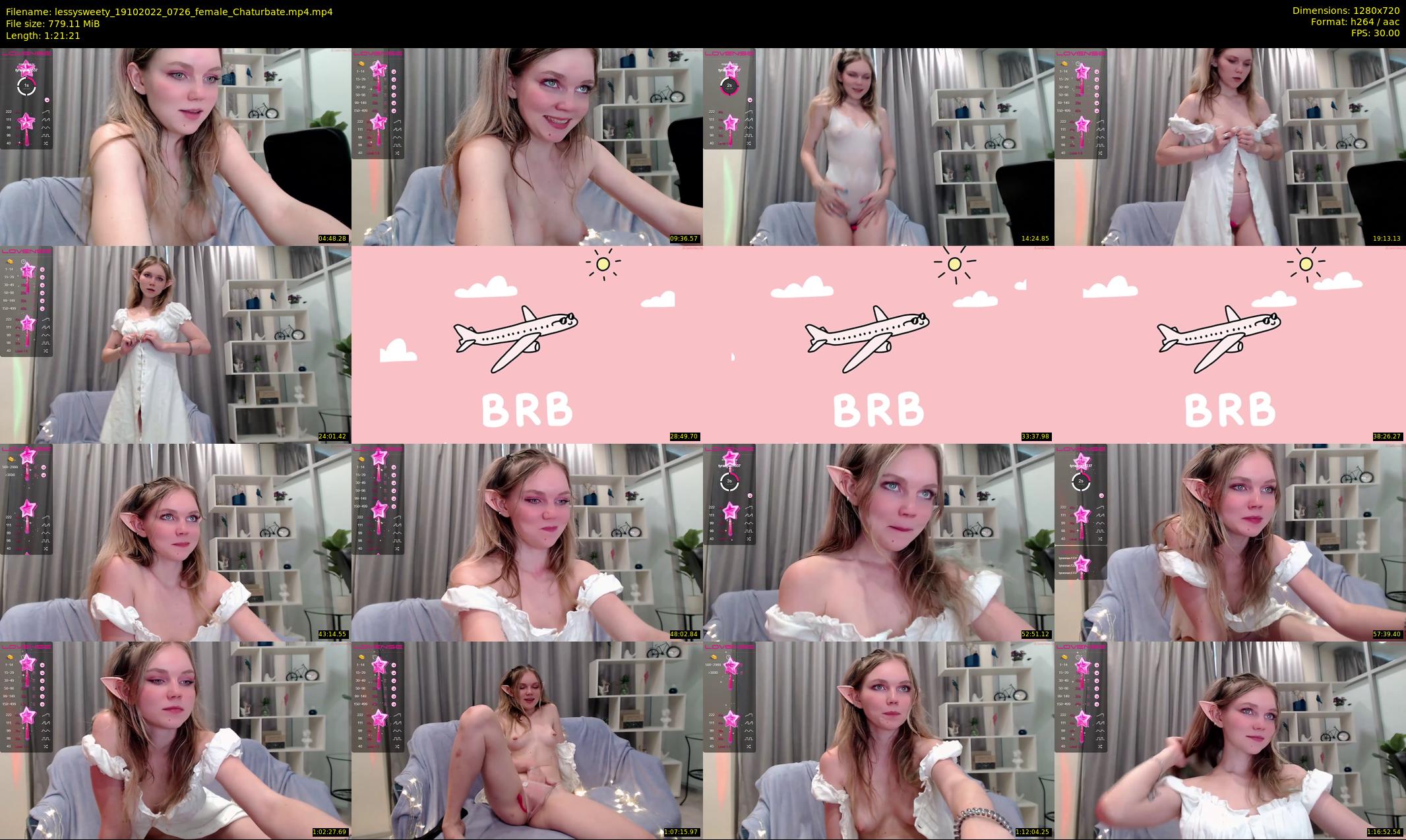 lessysweety — 82 minute Chaturbate female cam show recording, 720p, Oct 19, 2022