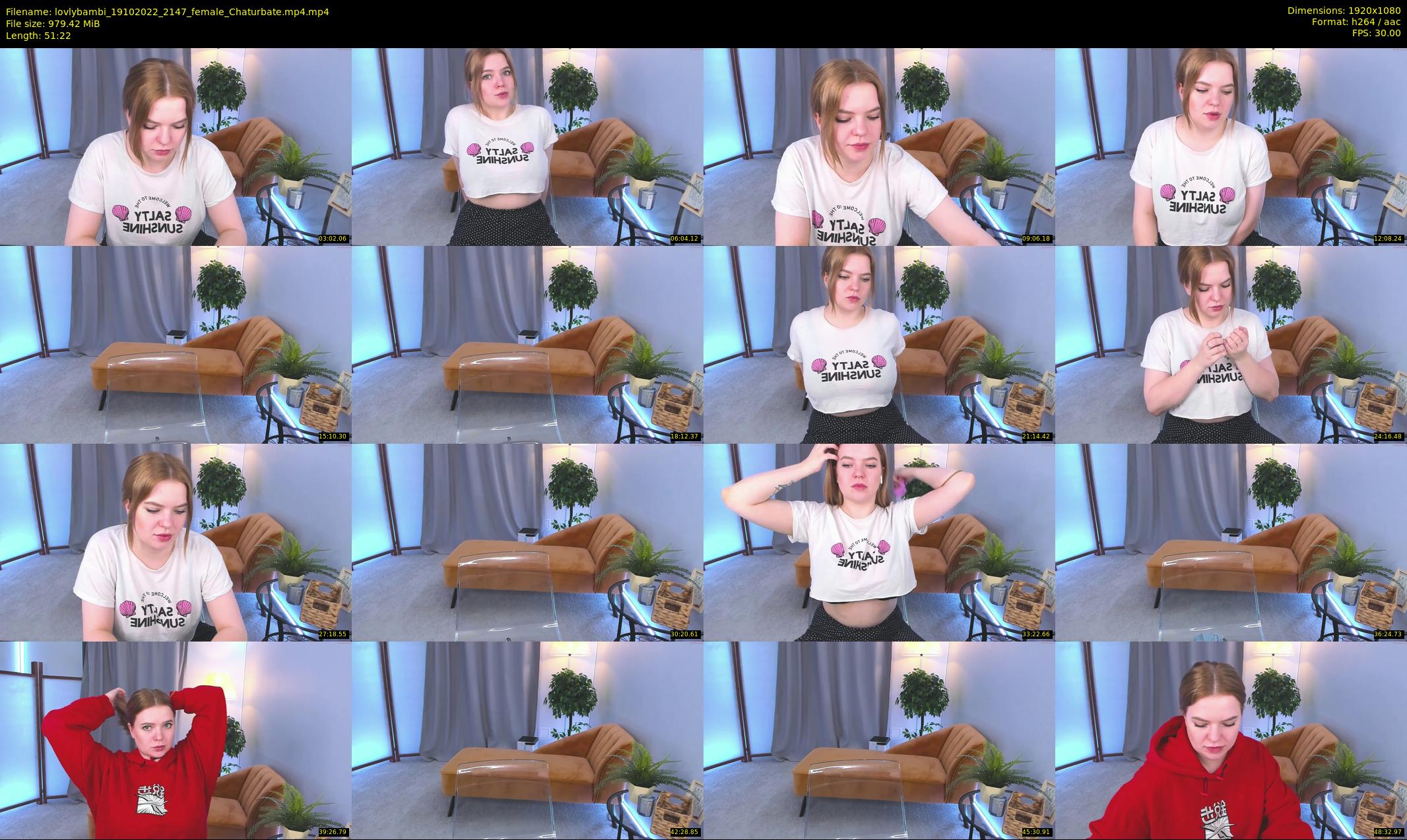 lovlybambi — 52 minute Chaturbate female cam show recording, 1080p, Oct 19, 2022