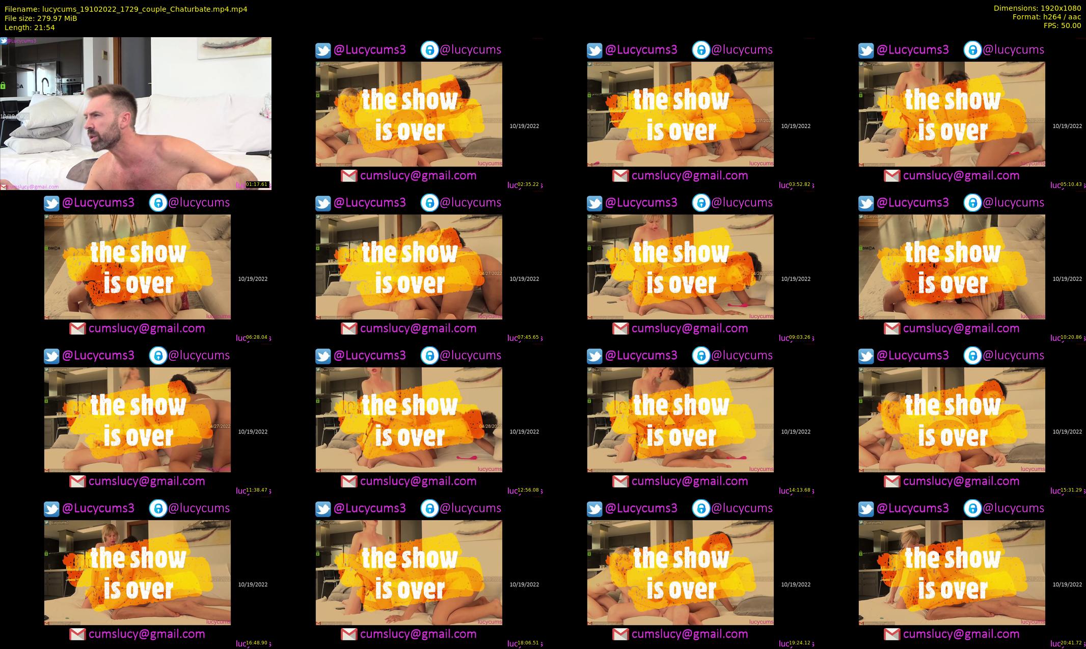 lucycums — 22 minute Chaturbate couple cam show recording, 1080p, Oct 19, 2022