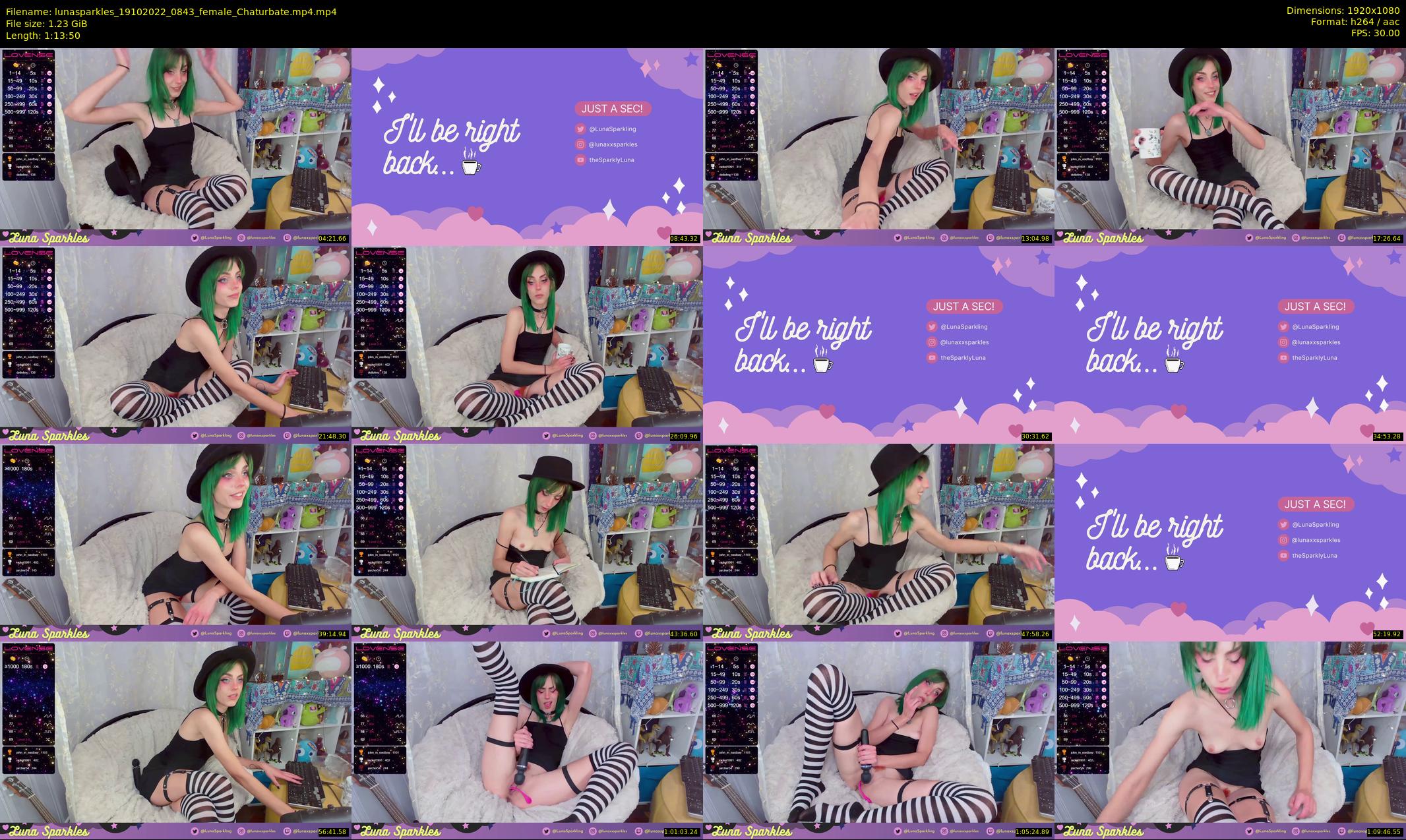 lunasparkles — 74 minute Chaturbate female cam show recording, 1080p, Oct 19, 2022